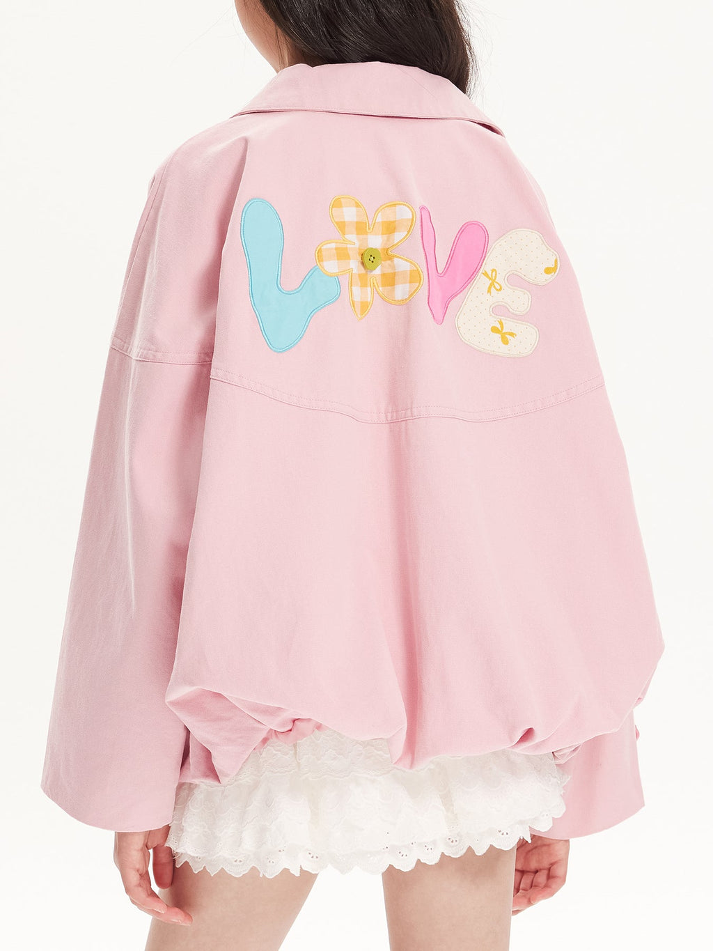 Girls Pink Princess Style Jacket Casual Shirt Coat