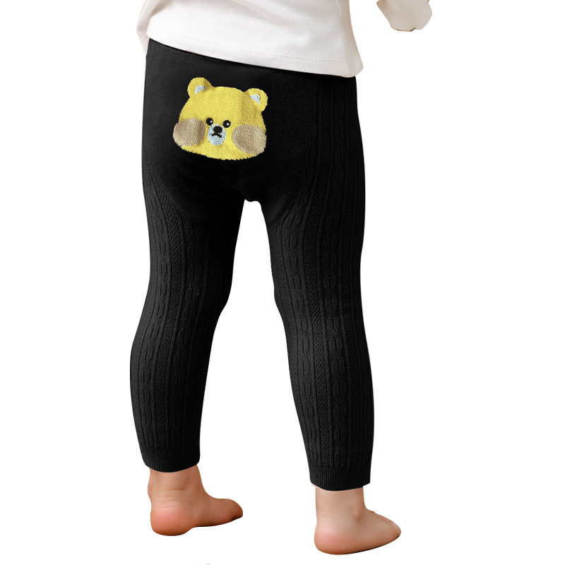 Toddler Cartoon Warm Fleece Lined Winter Leggings Pants