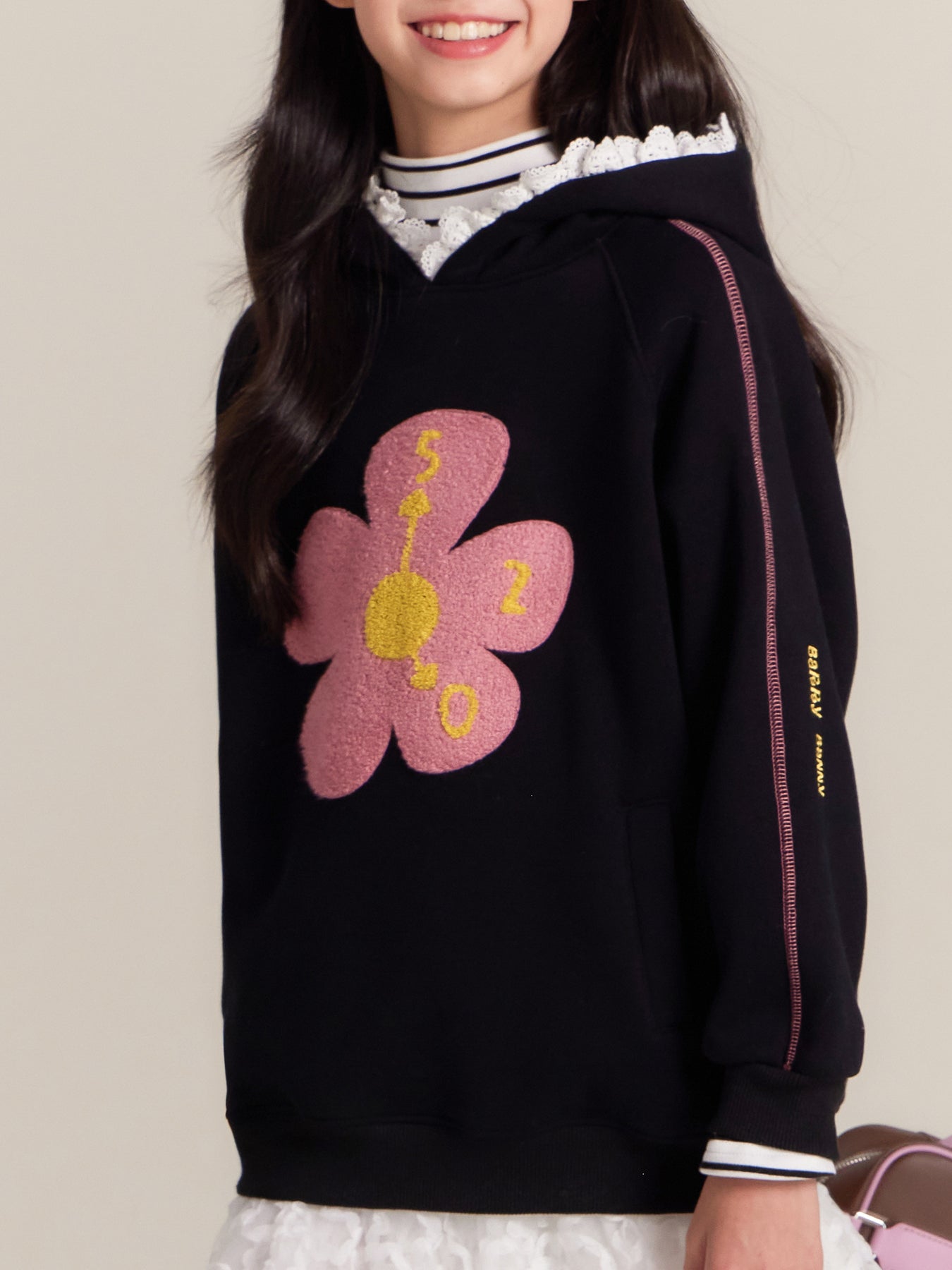 Girls Hooded Sweatshirt Loose Casual Pullover Top