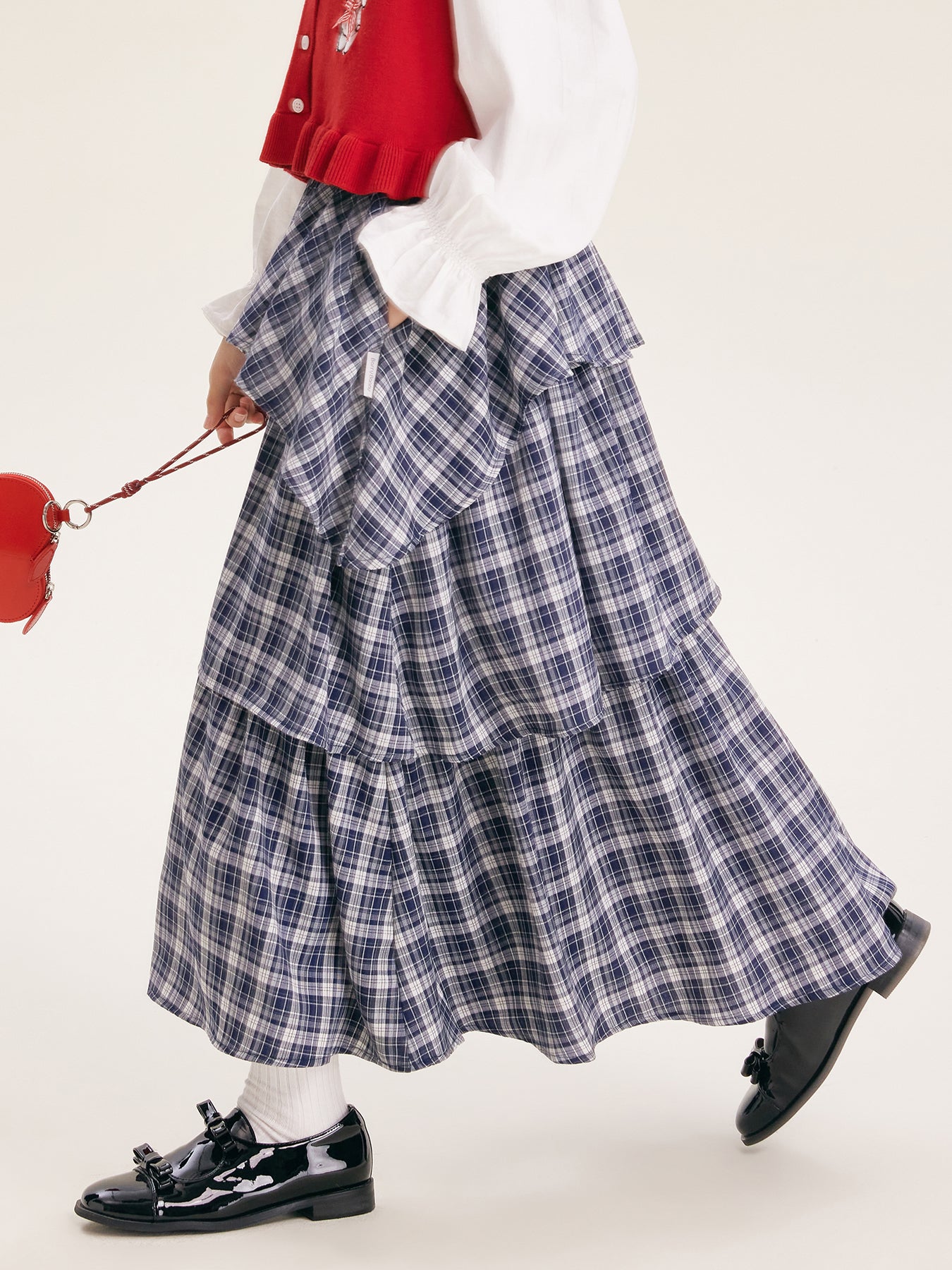 Girls' Plaid Ruffle Skirt - Trendy Casual Style for Kids