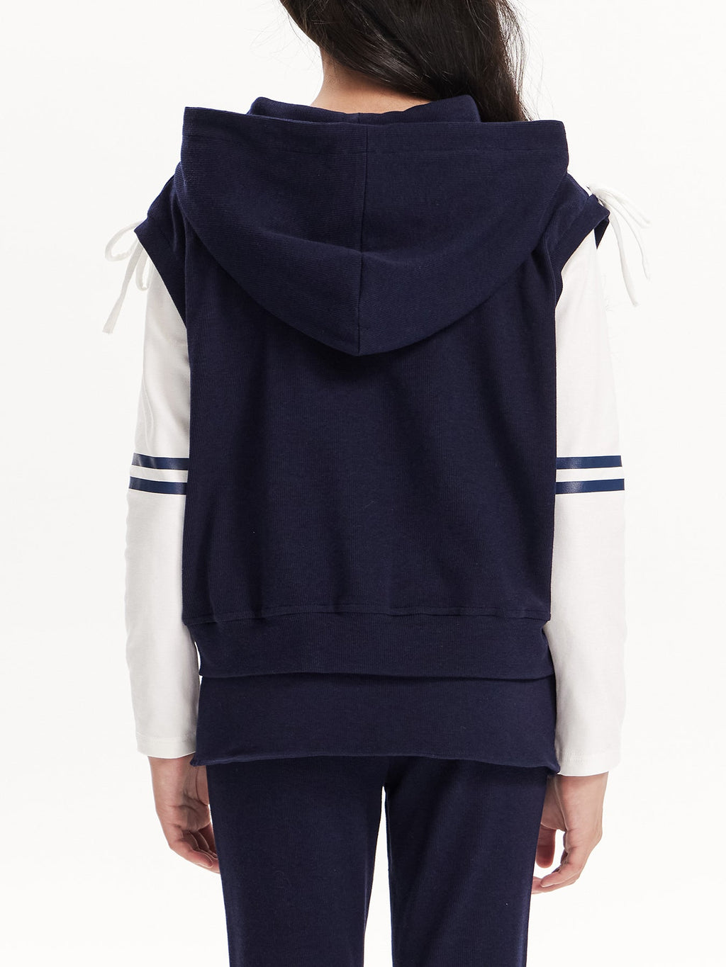Kids  Sporty Sleeveless Zip Up Hoodie Vest