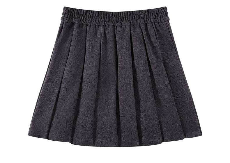 Girls Grey Pleated Skirt with Bow Detail School Uniform Style