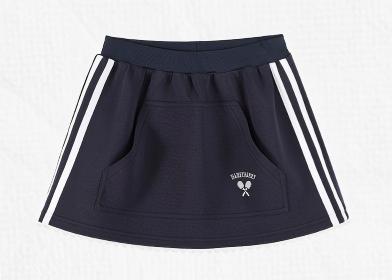 Girls Sport Skirt with Embroidered Logo and Stripe Design