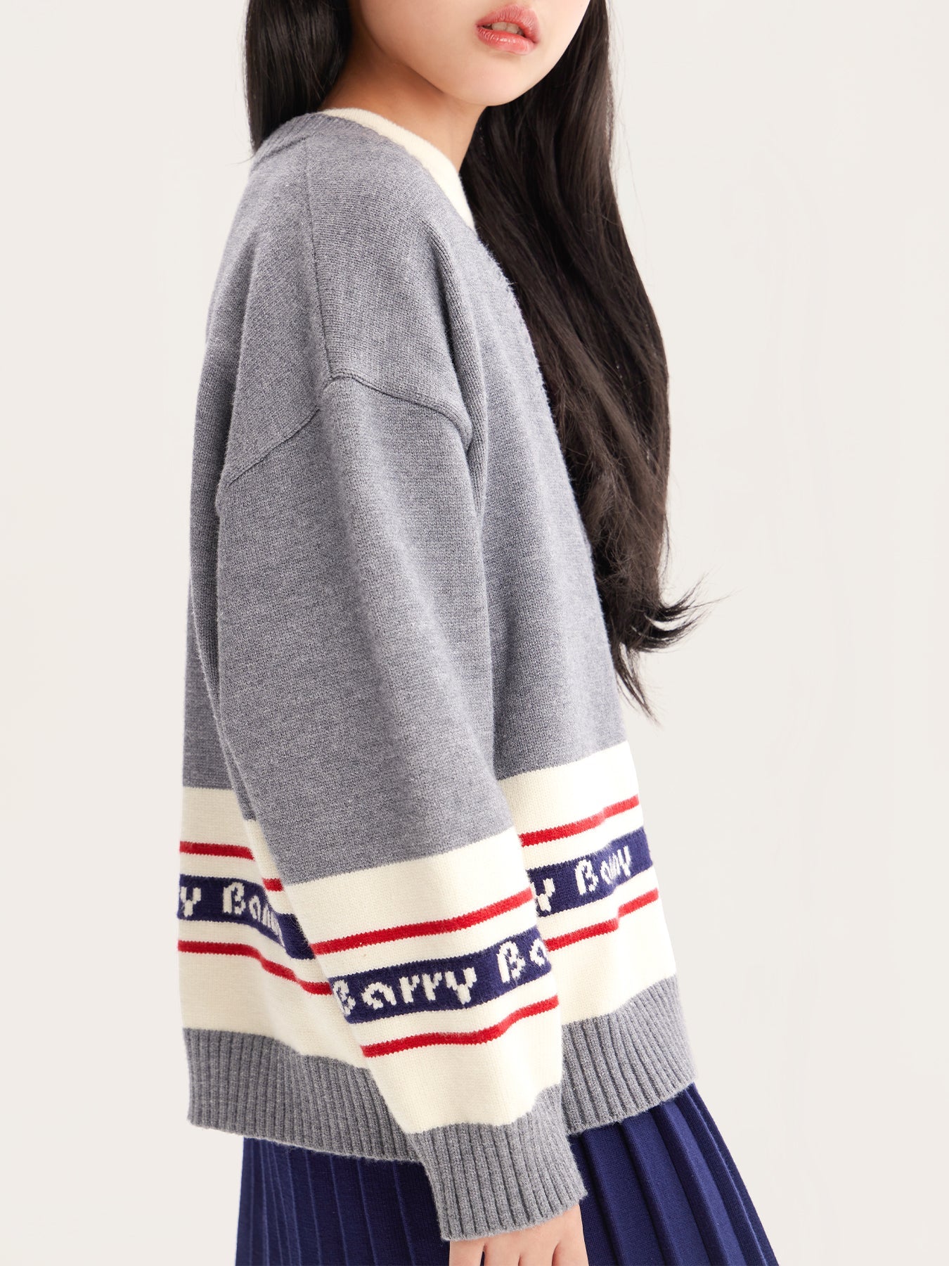 Kids Cherry Knit Cardigan, Cozy Fall Winter Sweater