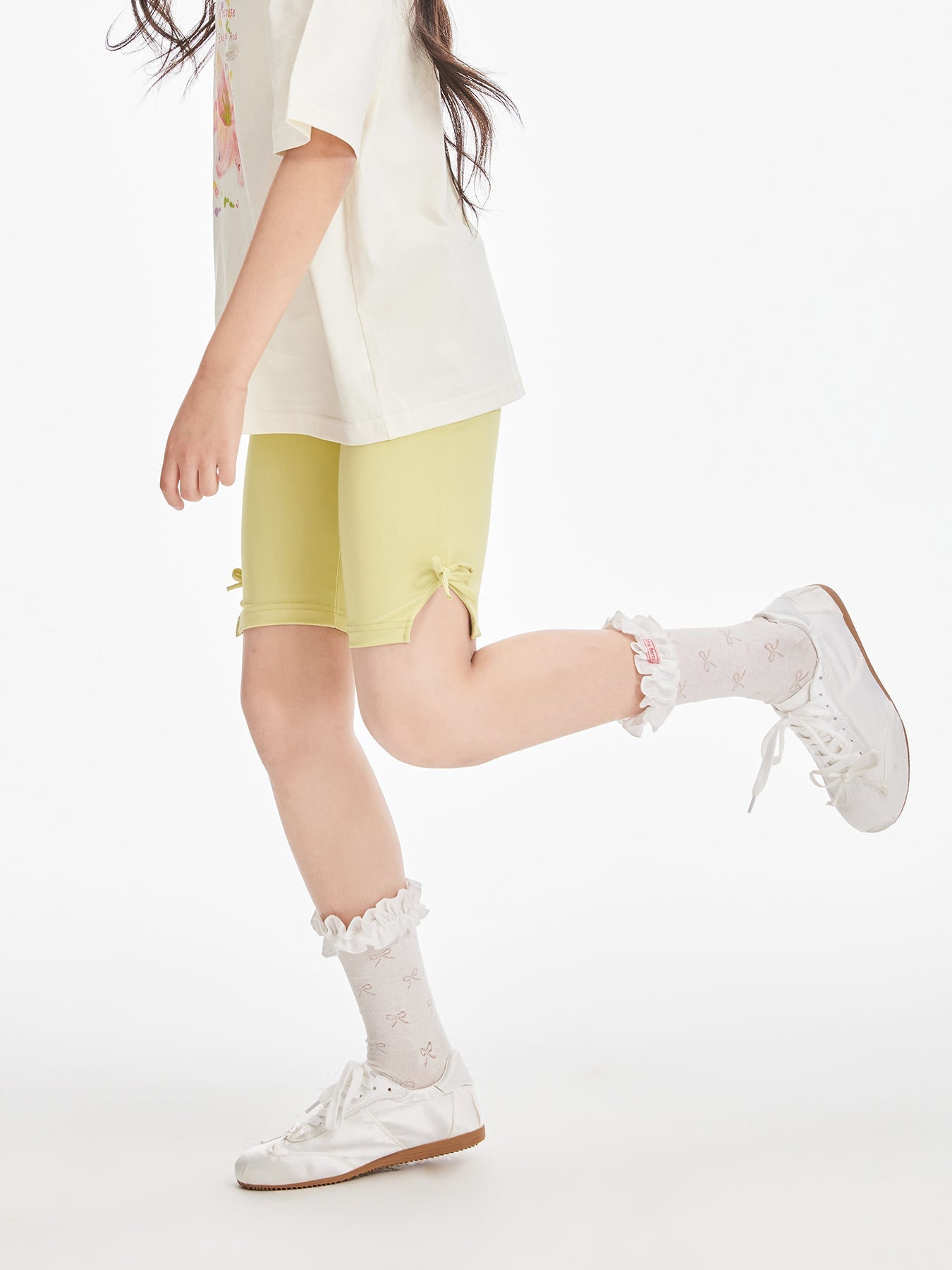 Girls Summer Yoga Shorts Soft Stretch Biker Pants