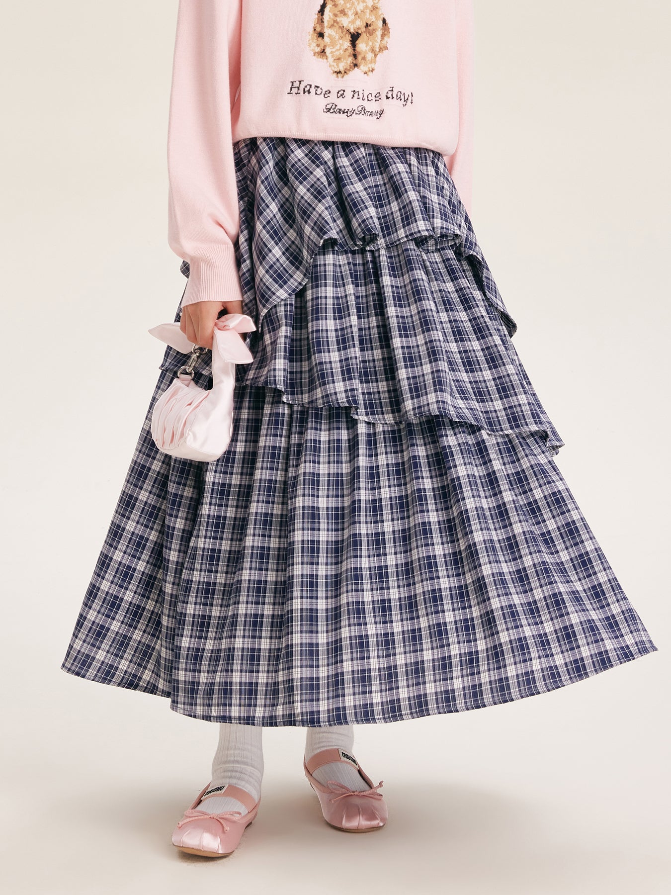 Girls' Plaid Ruffle Skirt - Trendy Casual Style for Kids