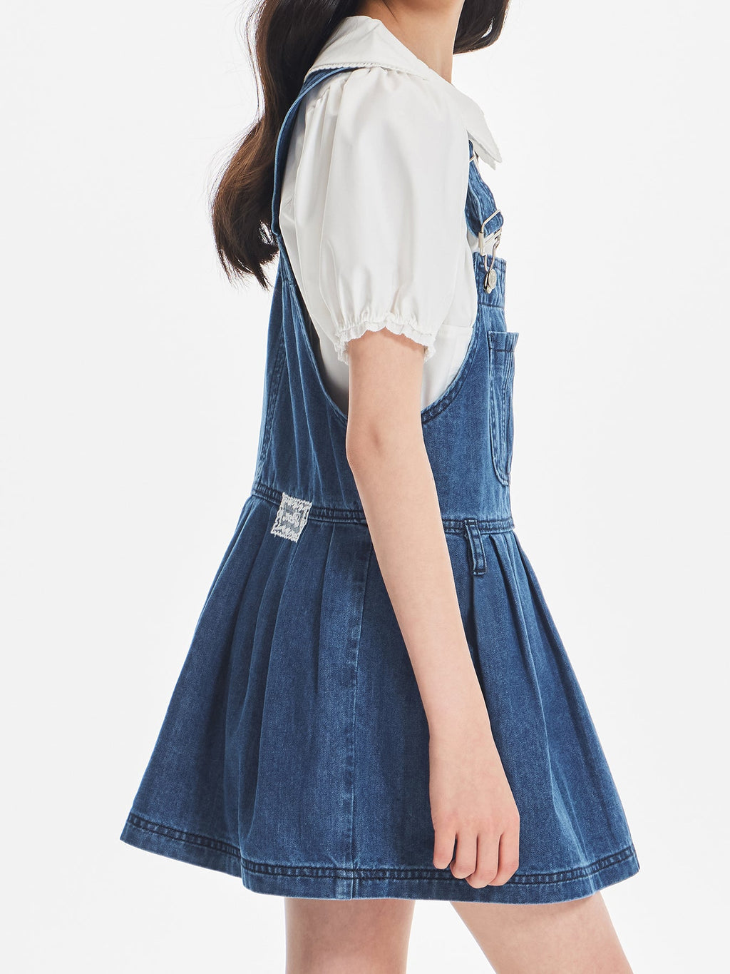 Girls Classic Denim Overall Dress Casual Outfit