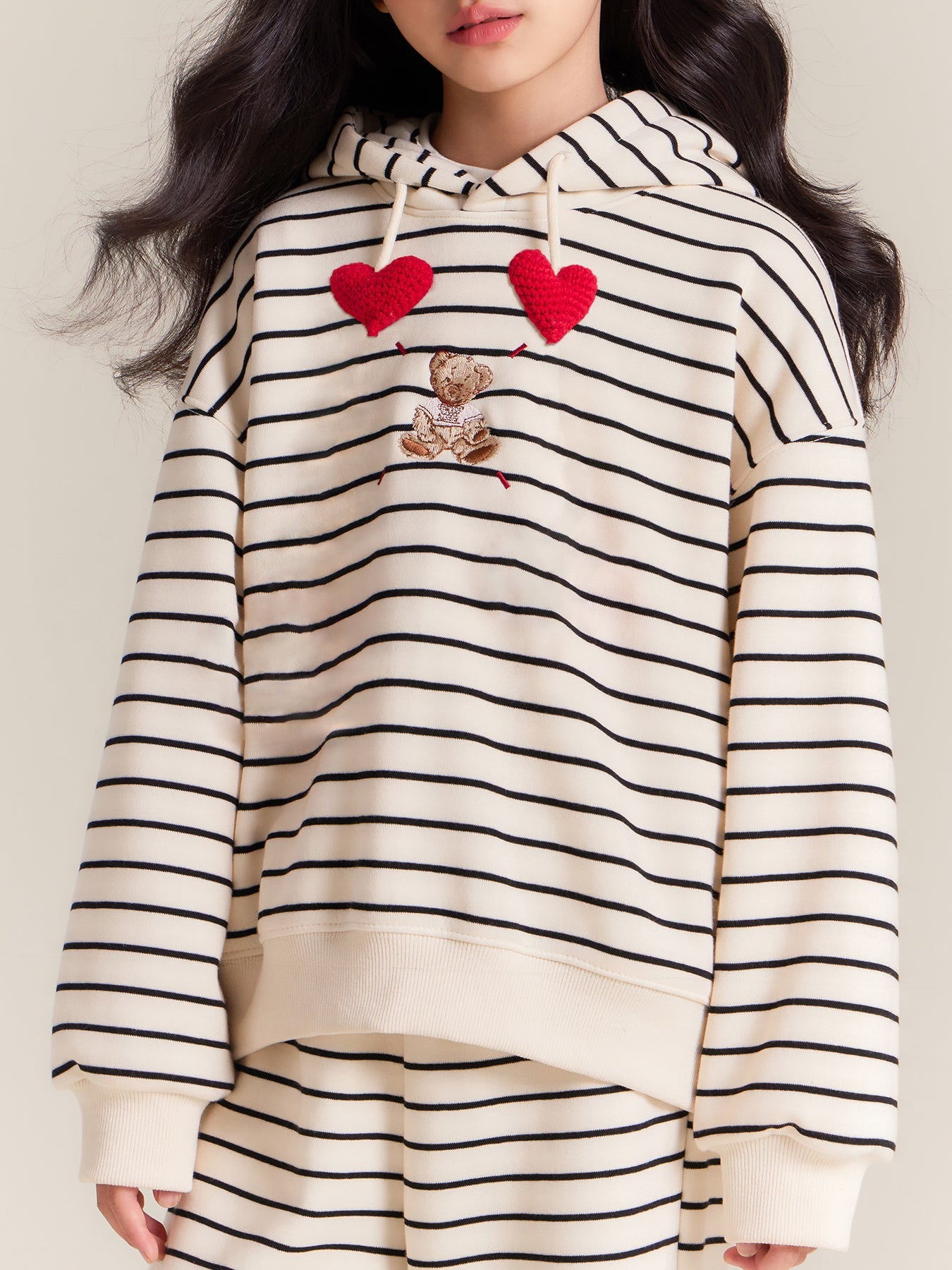 Kids Striped Hoodie and Pants Set, Cozy Fall Winter Outfit