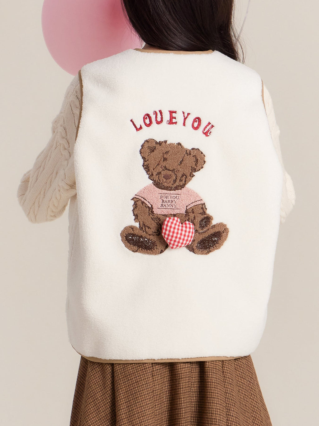 Girls Button Front Vest with Pockets