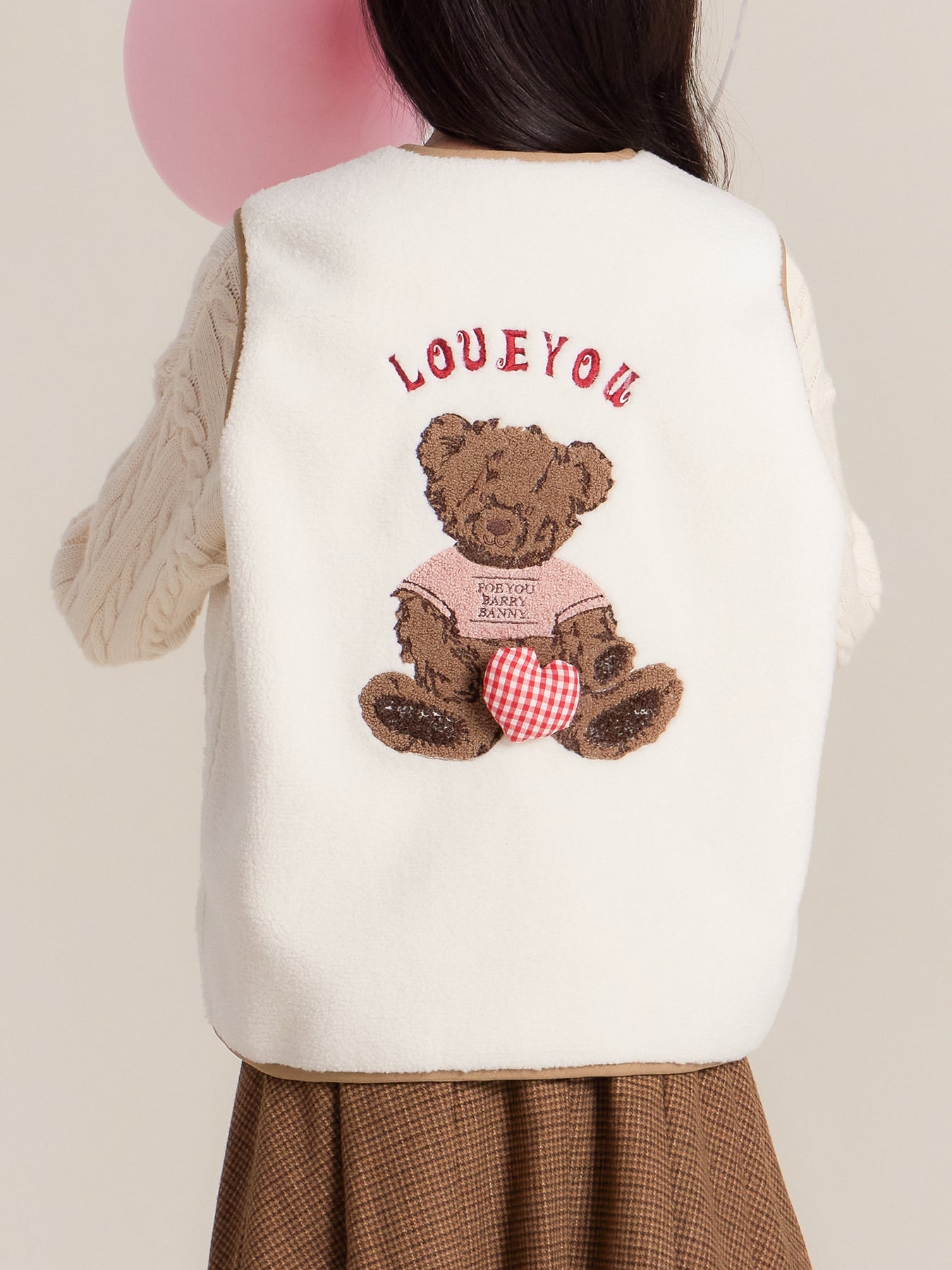 Girls Button Front Vest with Pockets