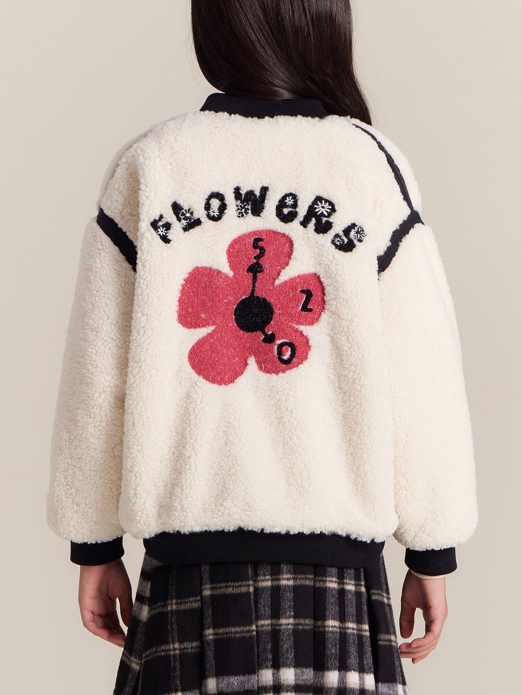 Girls Cozy Button Front Winter Jacket