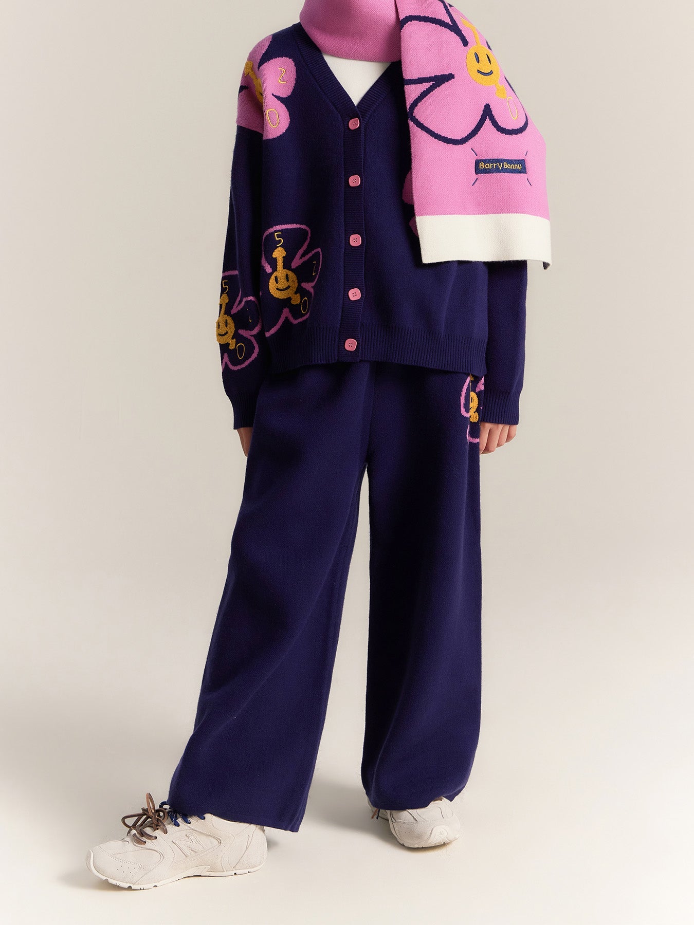 Girls Zip Up Cardigan Jacket with Sunflower Print