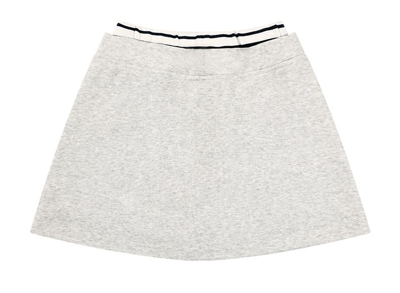 Girls Vintage Polo Sweatshirt & Wide Leg & Skirt Set - Retro Style