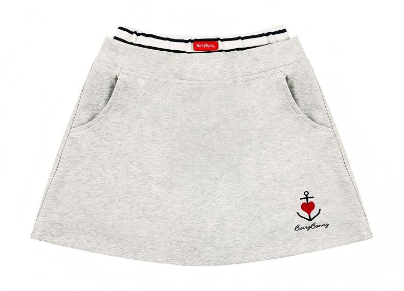 Girls Vintage Polo Sweatshirt & Wide Leg & Skirt Set - Retro Style