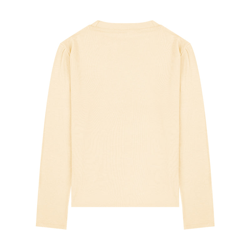 Kids Long Sleeve Solid Color Slim Fit T-Shirt