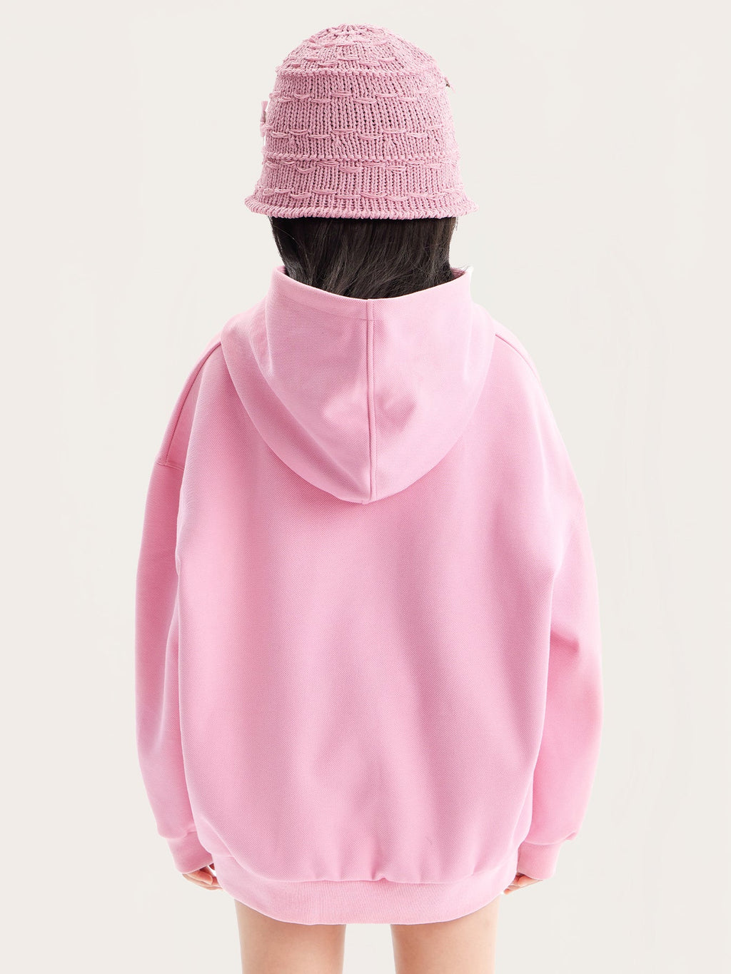 Girls Pink Cherry Hoodie Sweatshirt Casual Loose Fit