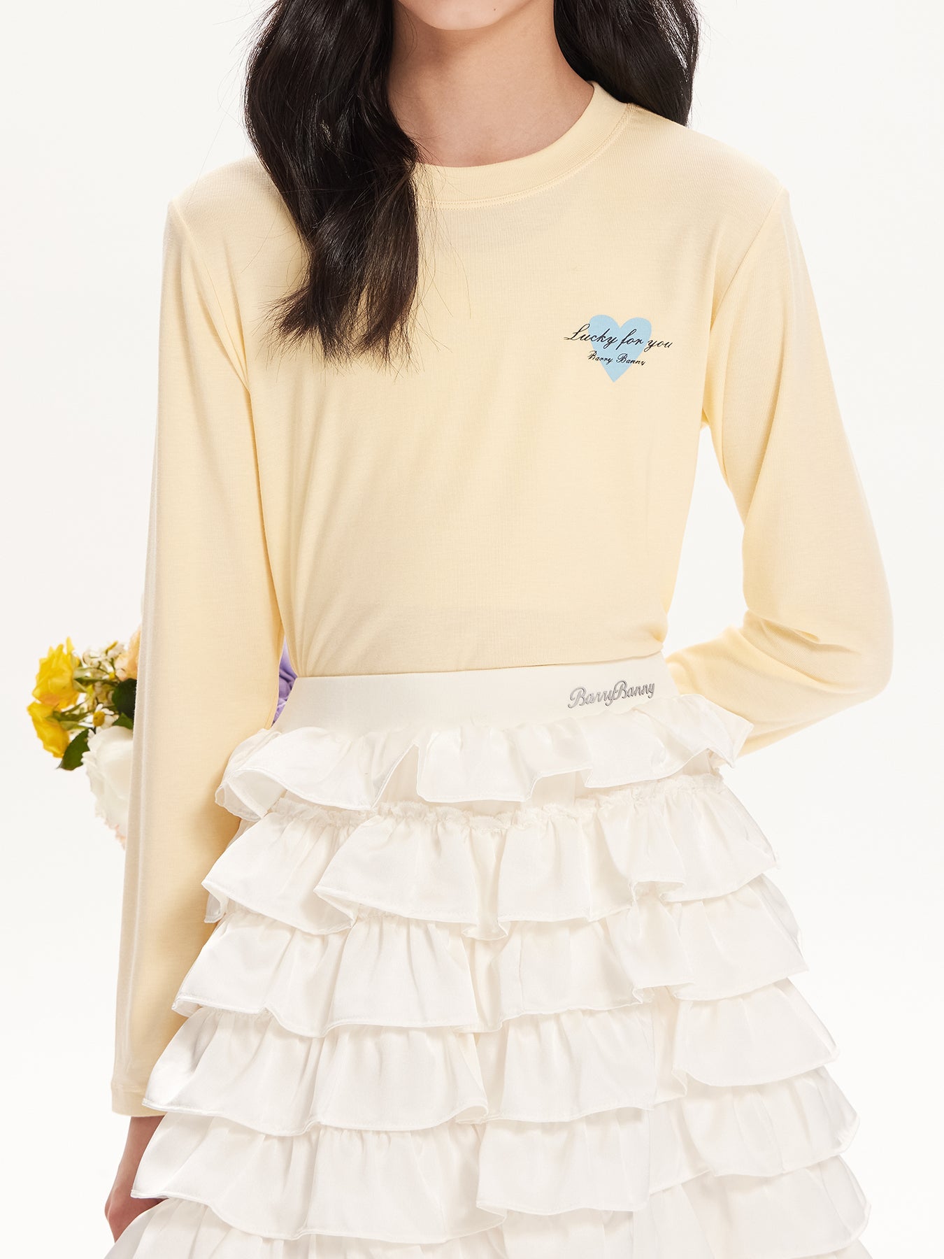 Kids Long Sleeve Solid Color Slim Fit T-Shirt