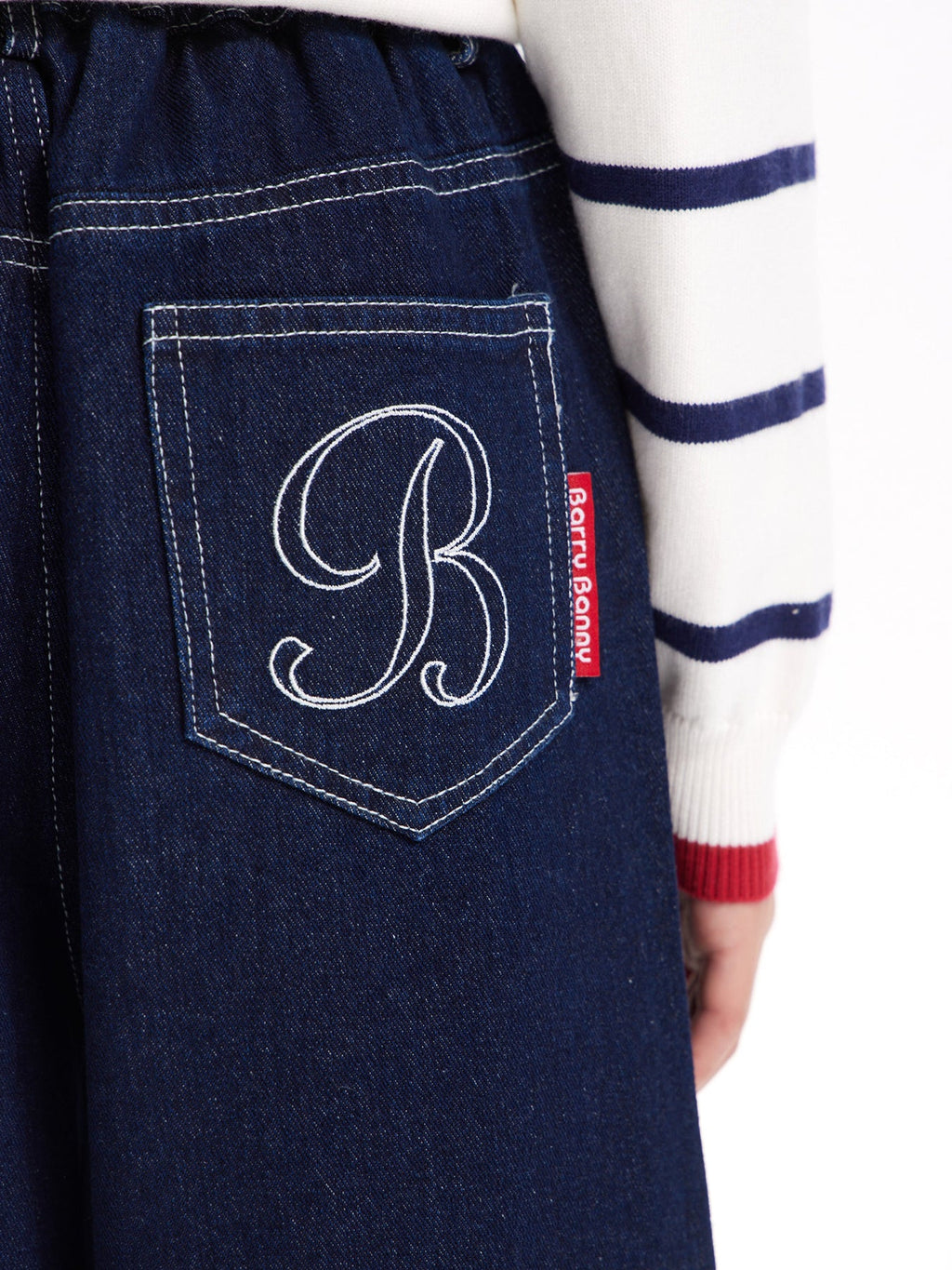 Girls High-Waist Slim Fit Soft Denim Pants