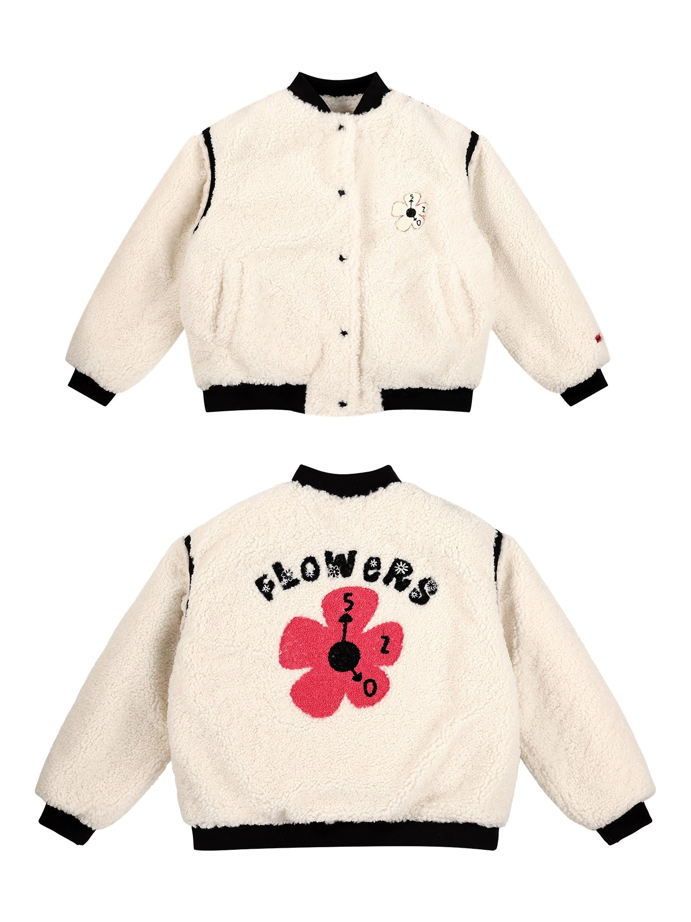 Girls Cozy Button Front Winter Jacket