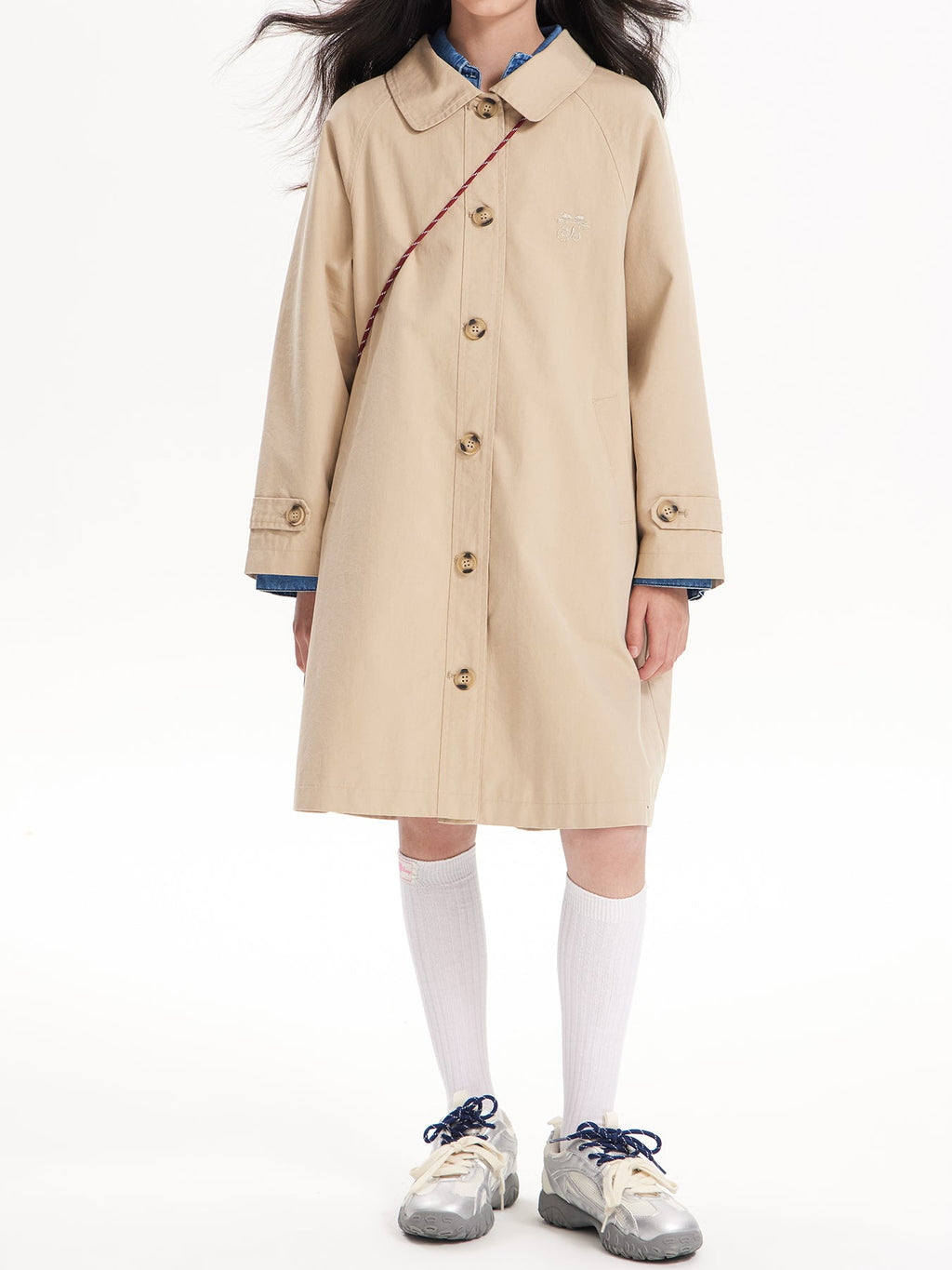 Trendy Kids’ Trench Coat with Classic Collar