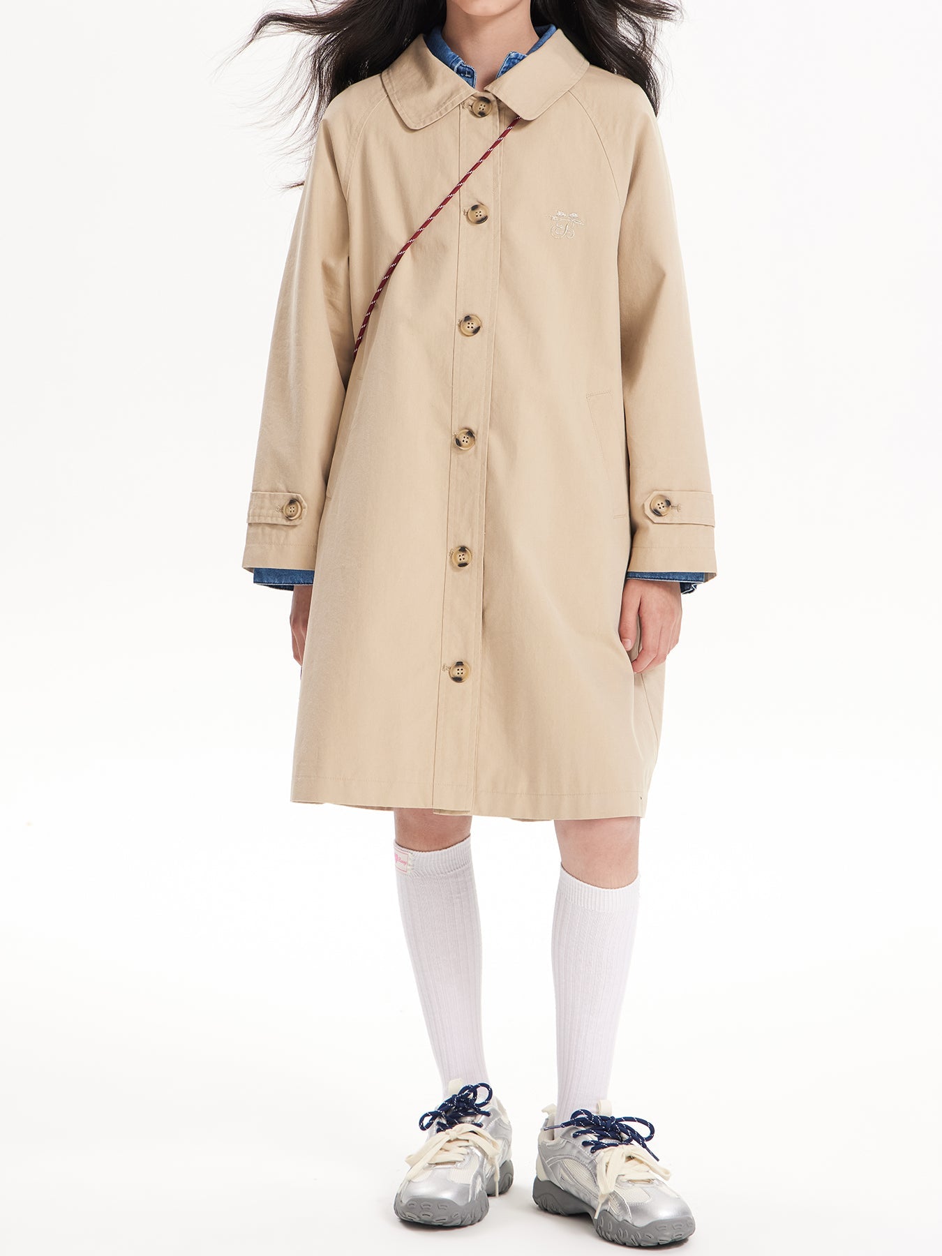 Trendy Kids’ Trench Coat with Classic Collar