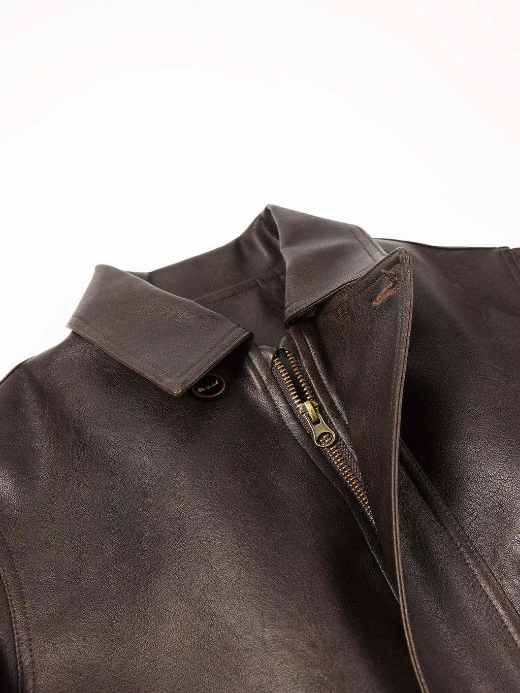 Kids Oversized Vintage Faux Leather Jacket Casual