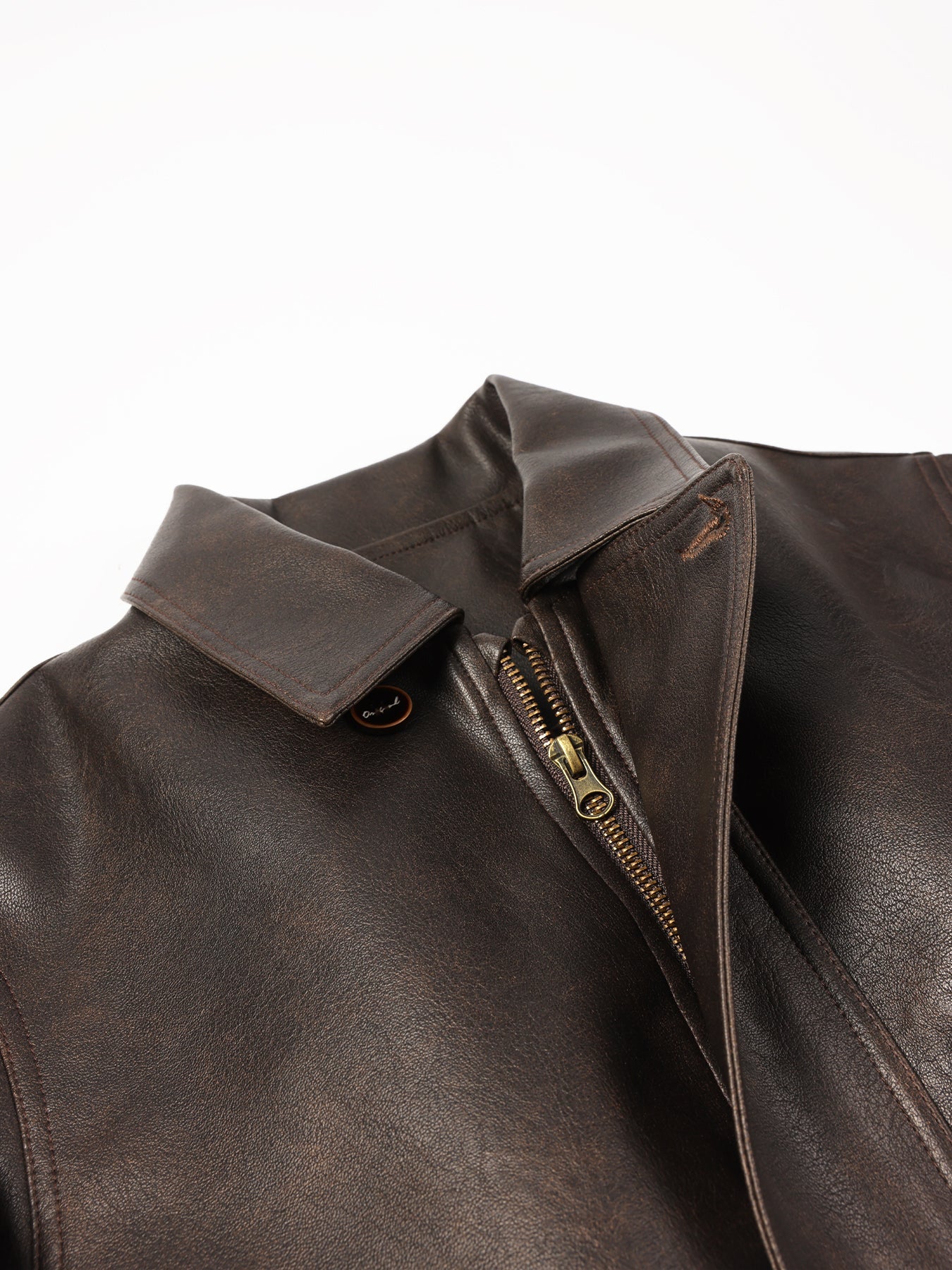 Kids Oversized Vintage Faux Leather Jacket Casual