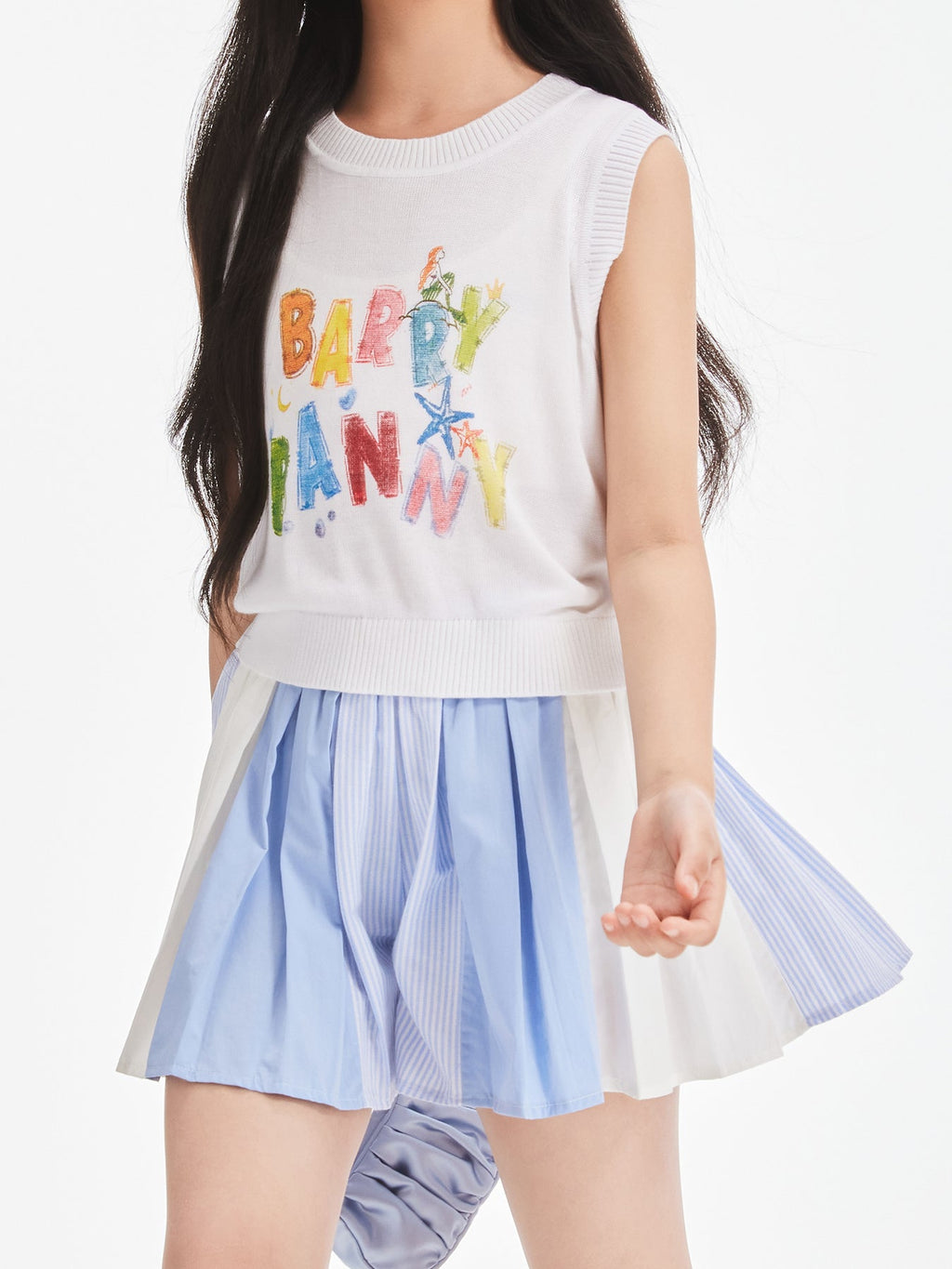 Girls Summer Colorful Knit Sleeveless Tank Top Tee