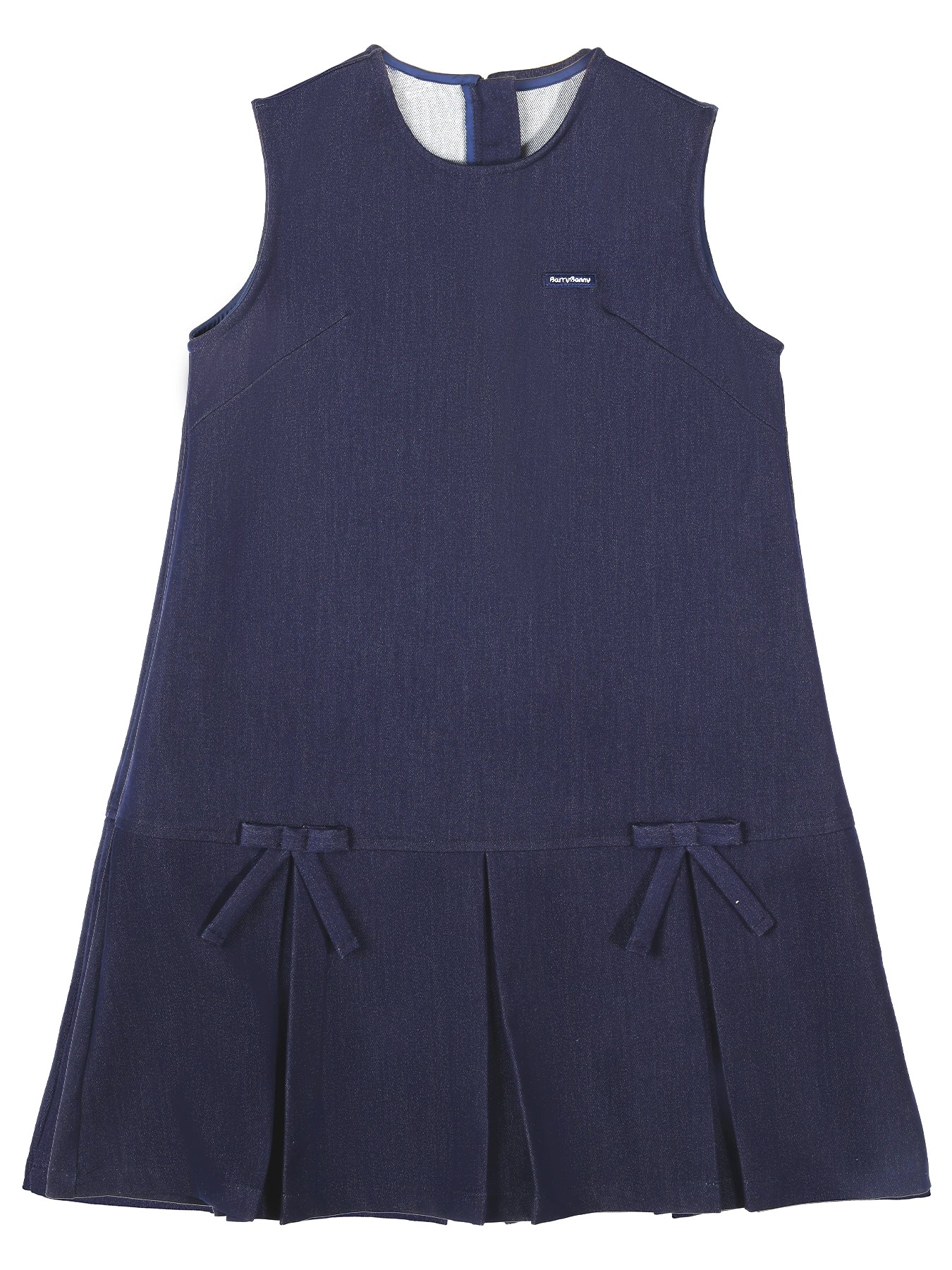 Sleeveless A-Line Dress with Bow Detail for Girls