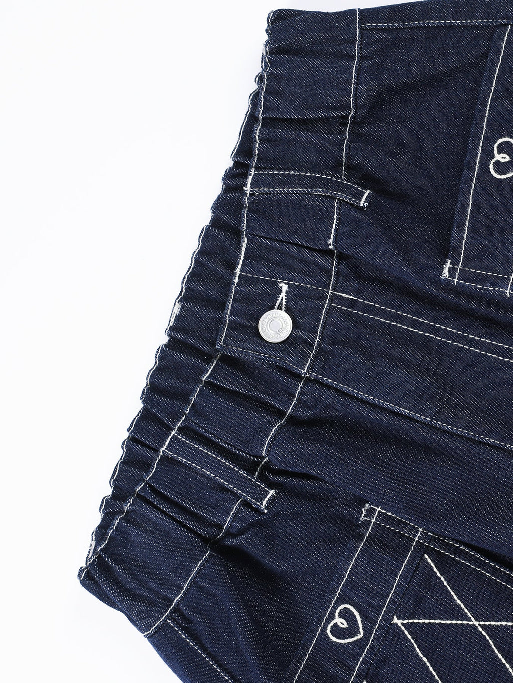 Girls' Wide Leg Denim Pants Dark Blue Casual Jeans
