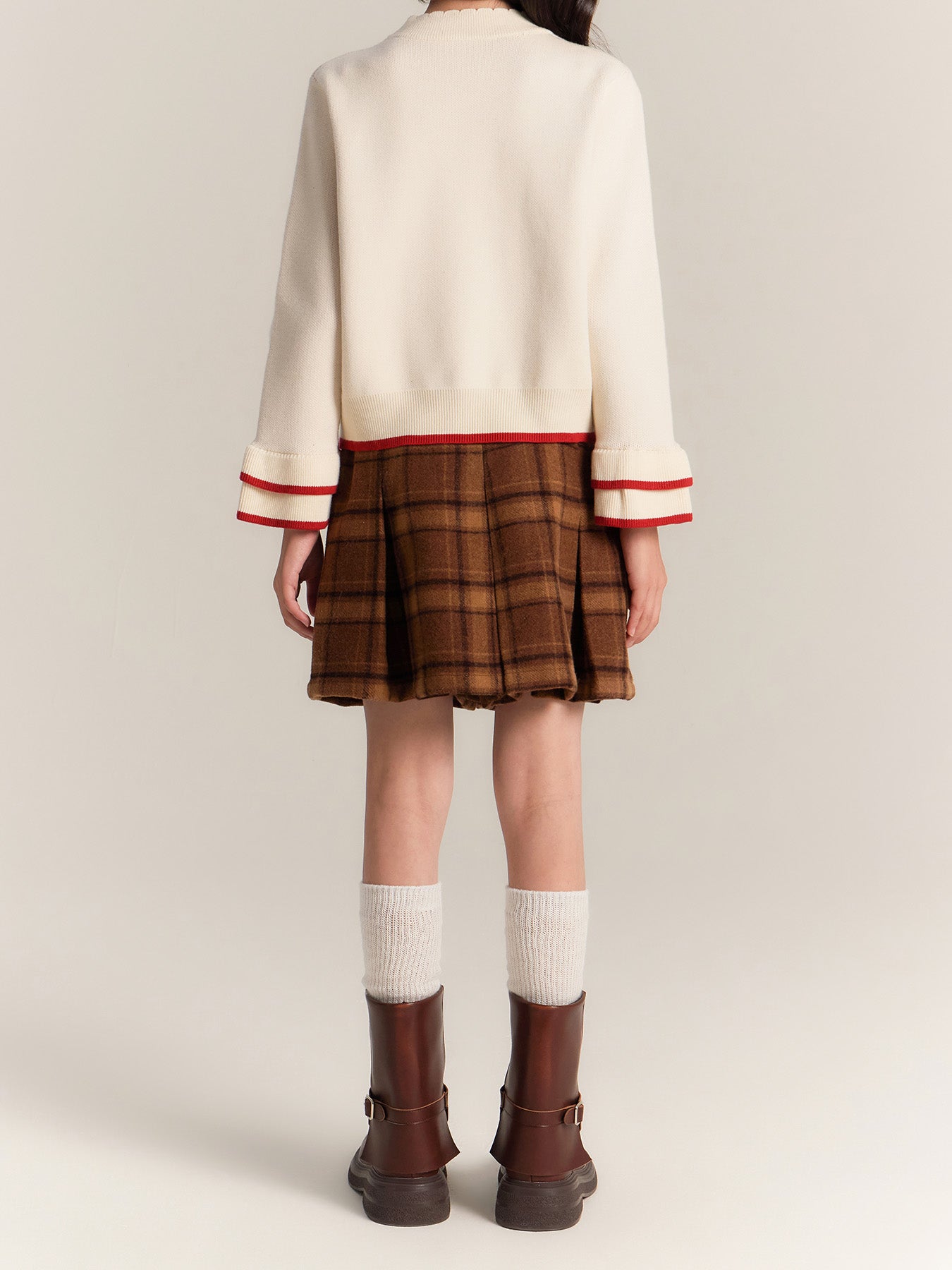 Kids' Cute Heart Knit Sweater
