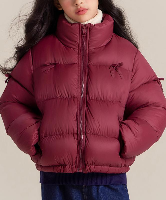 Girls Winter Down Puffer Jacket 90% White Duck Short Coat