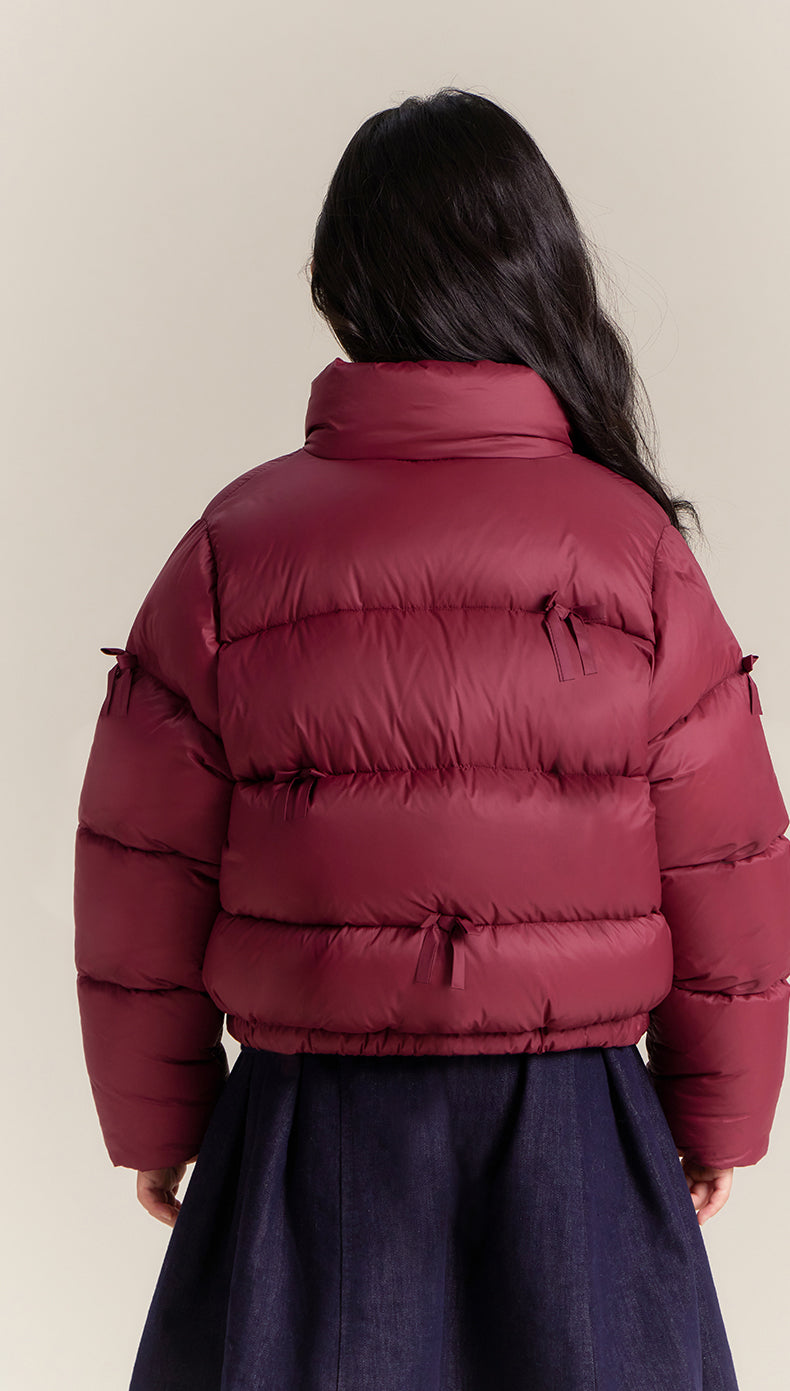 Girls Winter Down Puffer Jacket 90% White Duck Short Coat