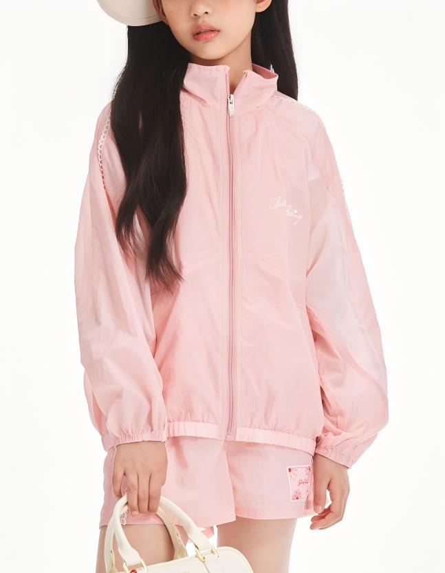 Girls Pink Lightweight Sun Jacket or Shorts