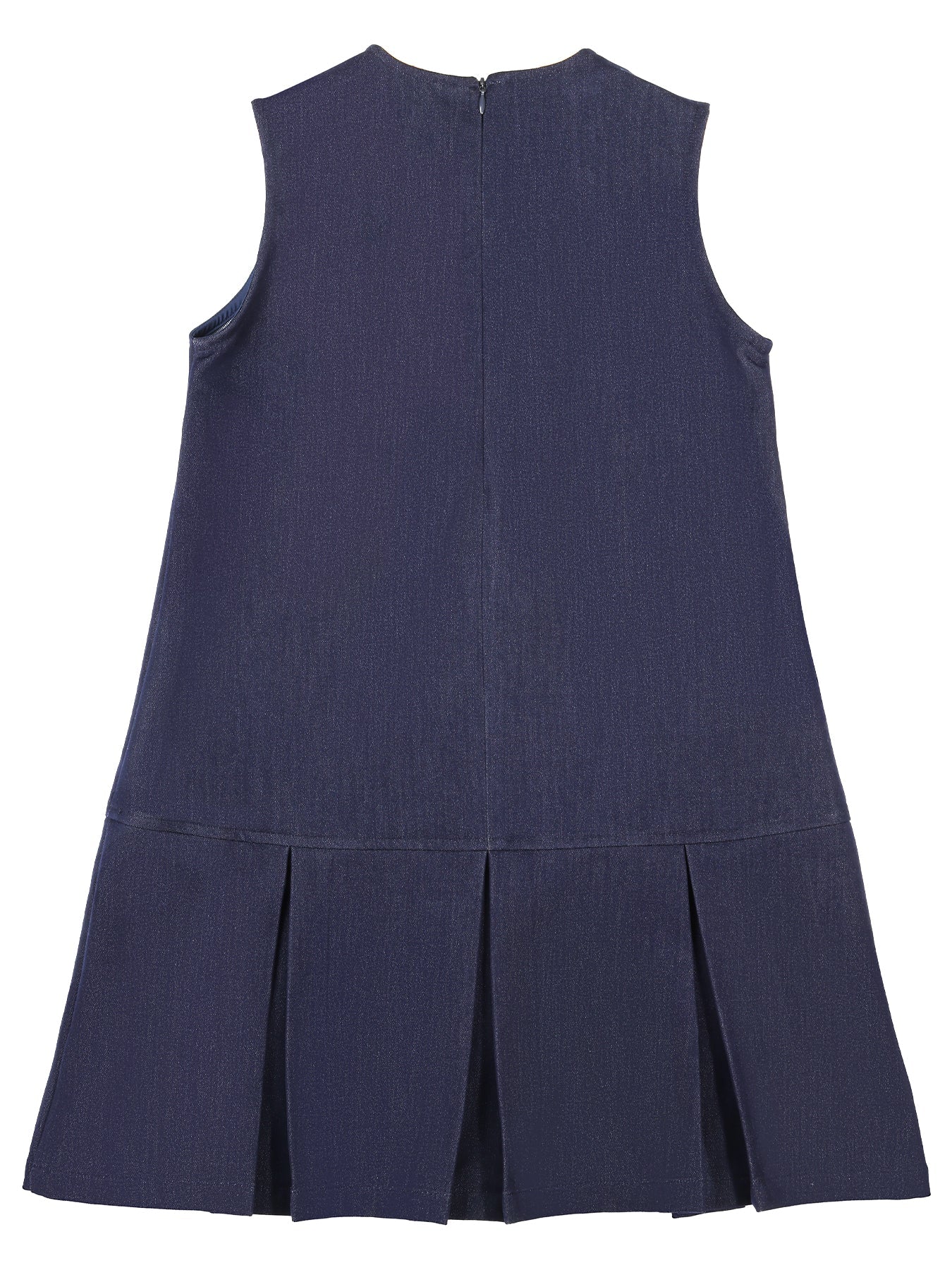 Sleeveless A-Line Dress with Bow Detail for Girls