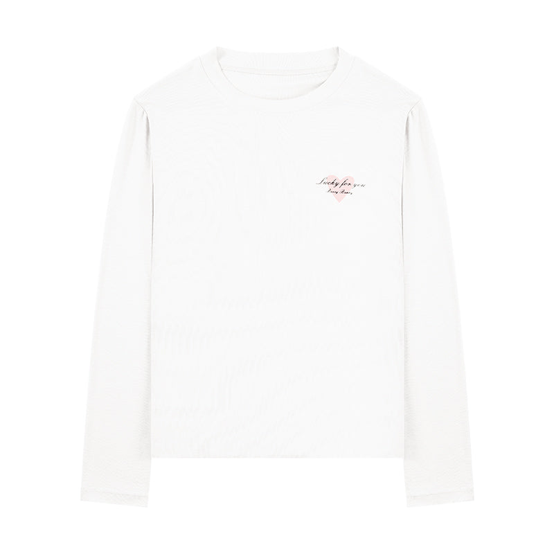 Kids Long Sleeve Solid Color Slim Fit T-Shirt