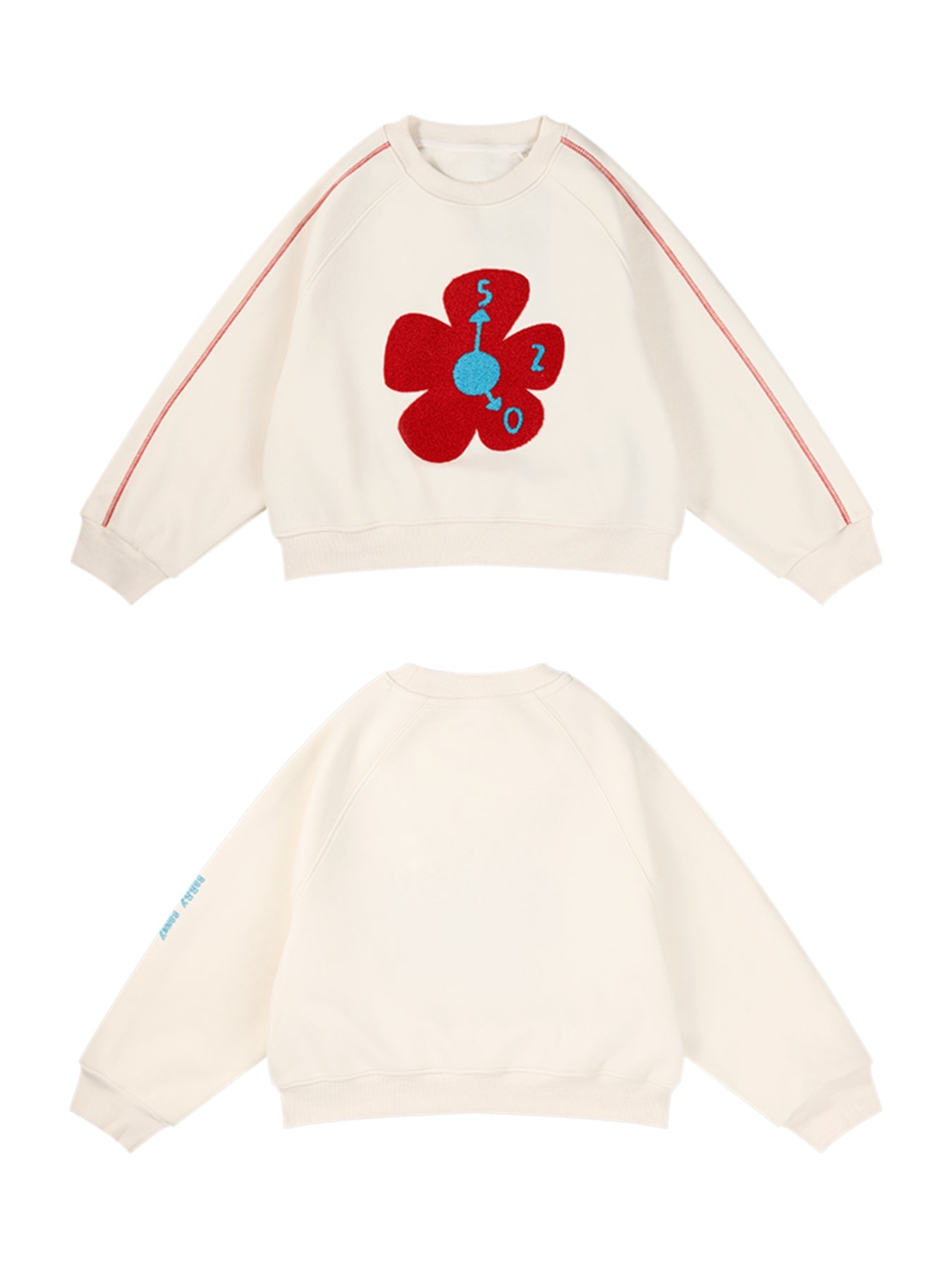 Girls Cozy Flower Graphic Fleece Sweatshirt Casual