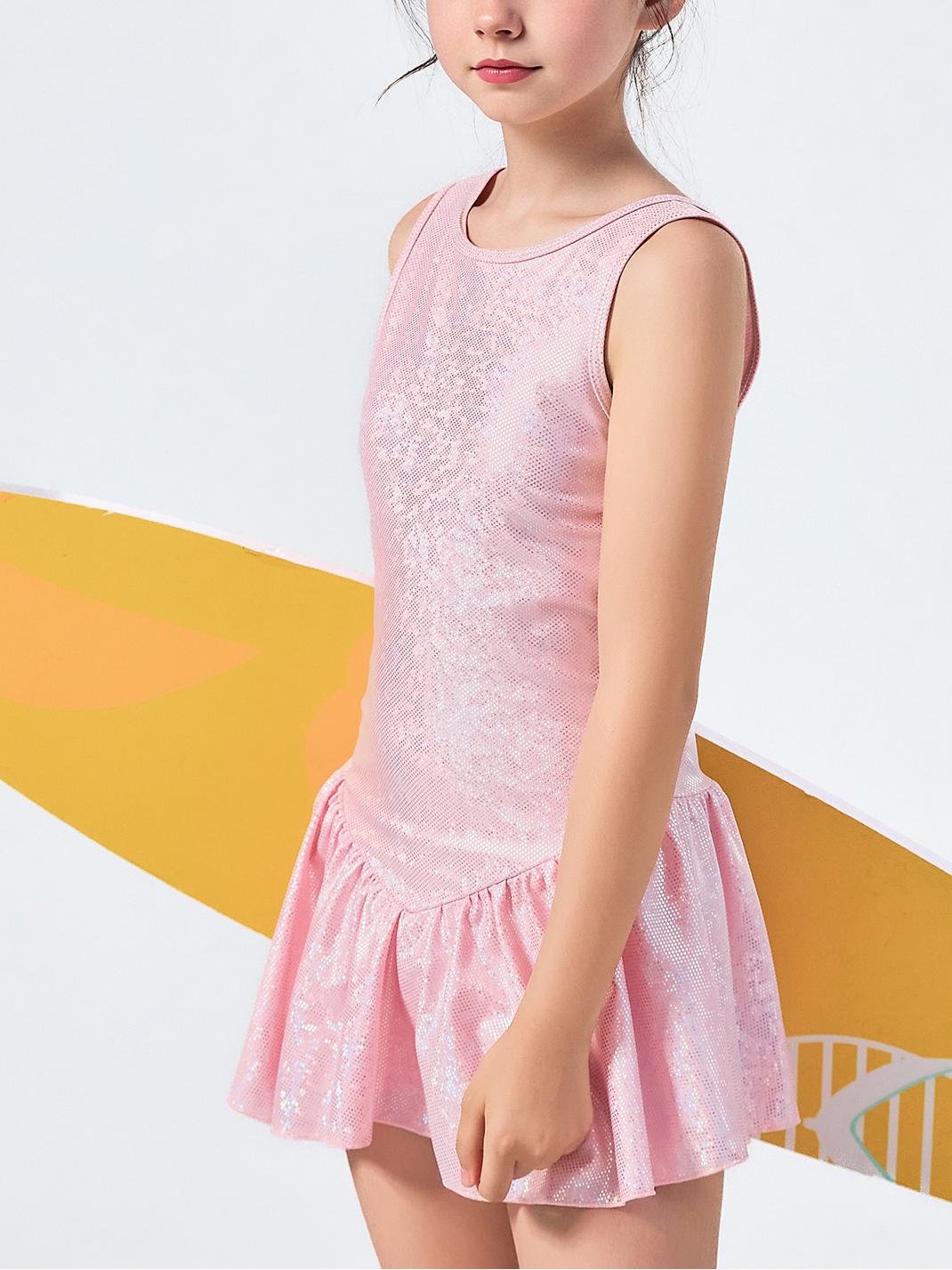 Girls One Piece Swimsuit Breathable Stretch Swimwear