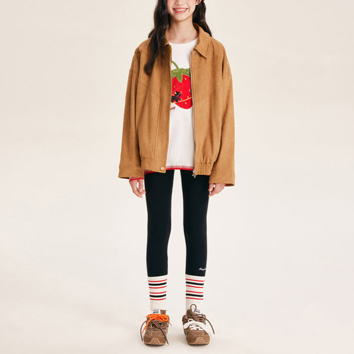 Kids Strawberry Graphic Knit Sweater Pullover