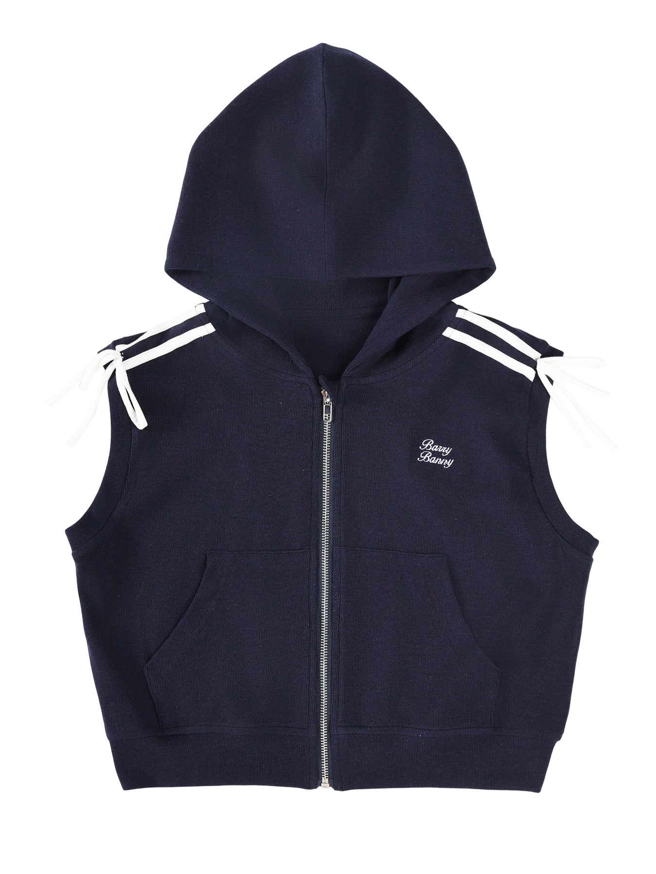 Kids  Sporty Sleeveless Zip Up Hoodie Vest