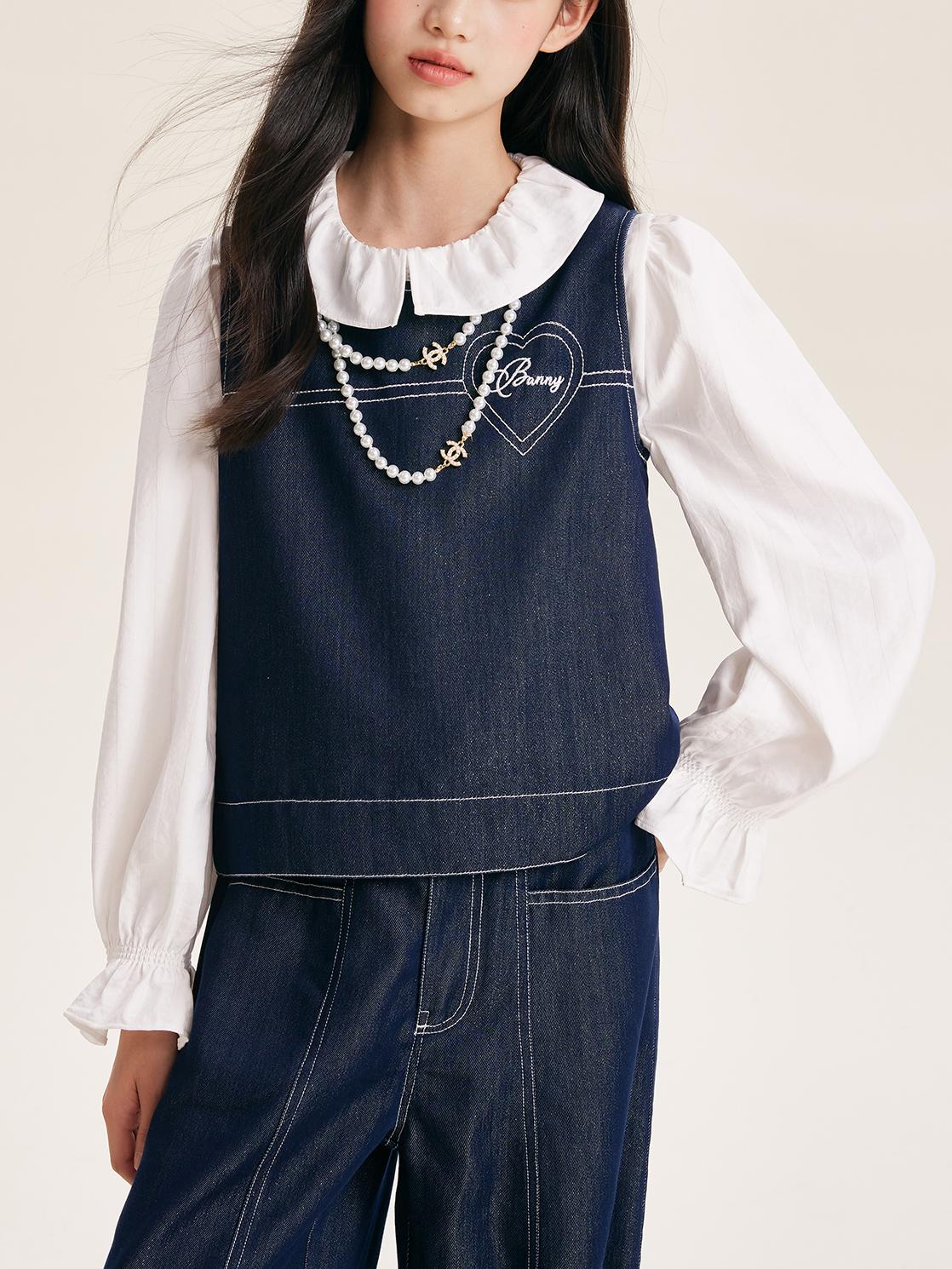 Girls' Denim Set - Stylish Casual Outfit for Kids