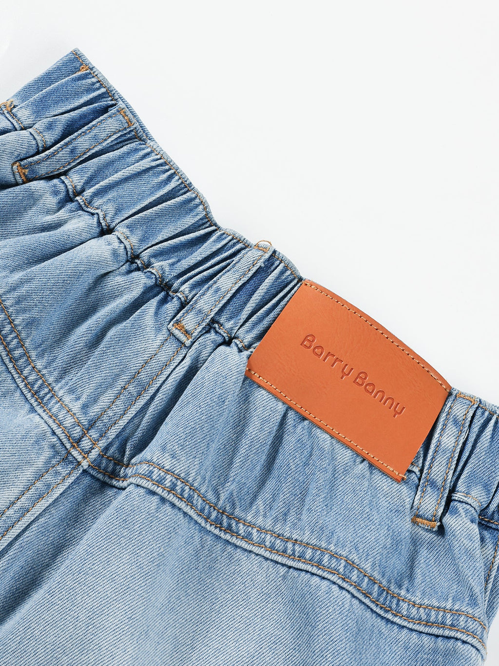 Girls Cherry Embroidered Denim Bermuda Shorts Summer Outfit