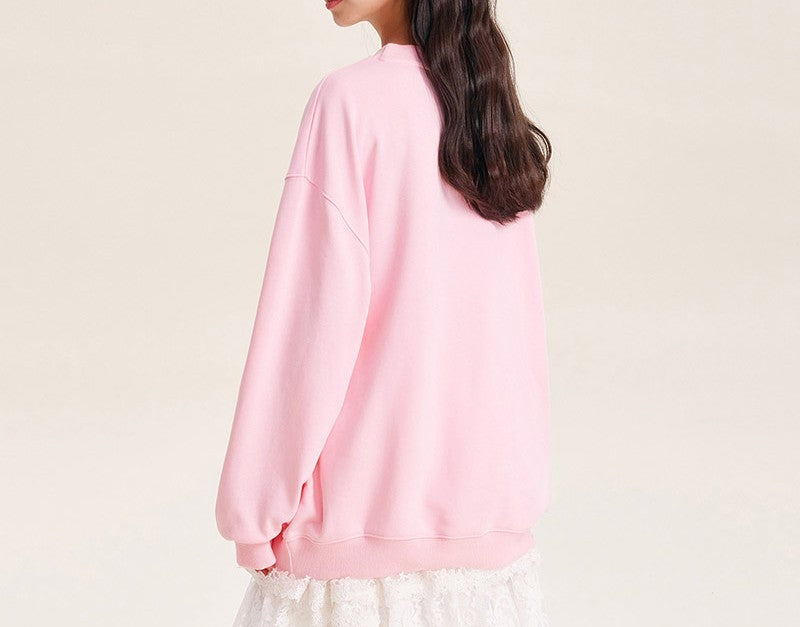 Dog & Strawberry Print Sweatshirt for Kids