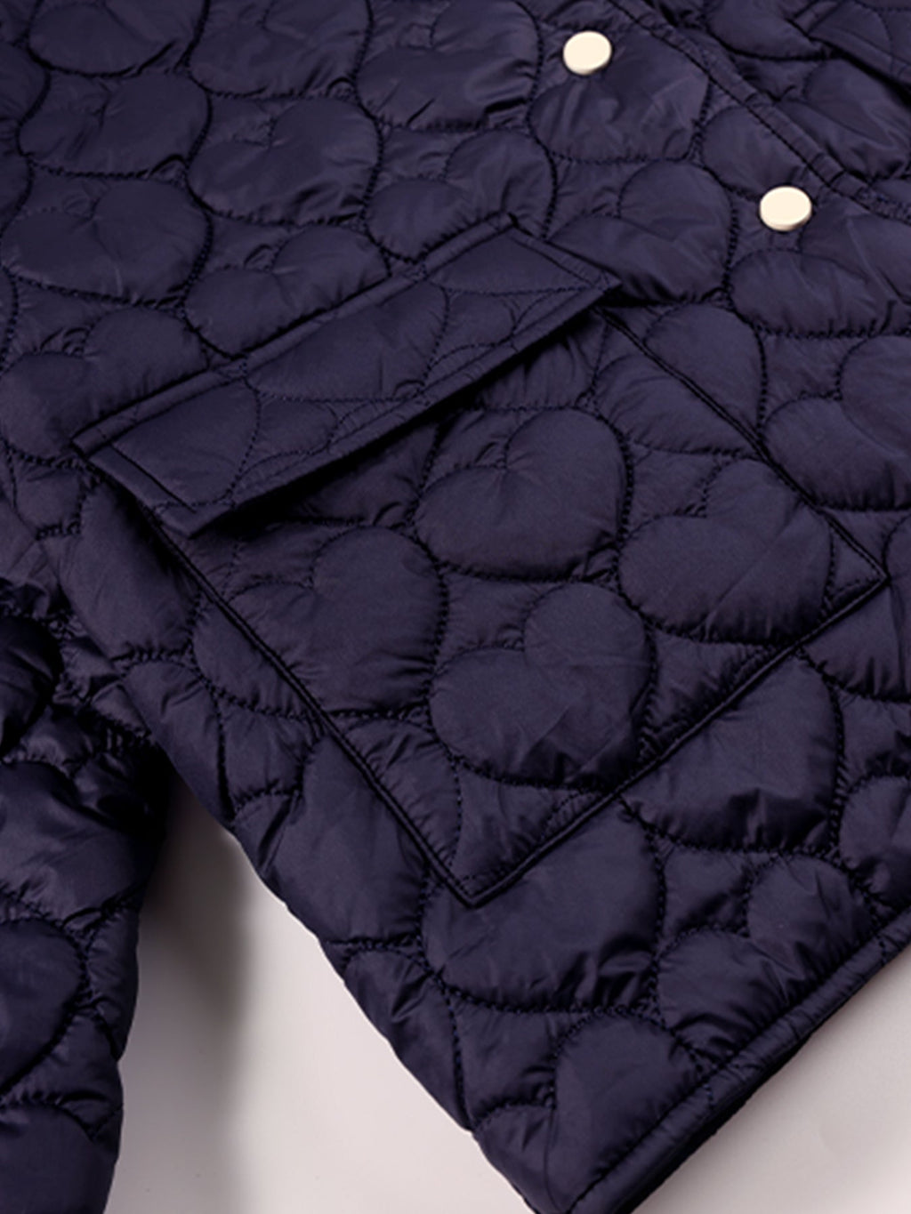 Girls Heart Print Puffer Jacket – Warm Cozy Coat