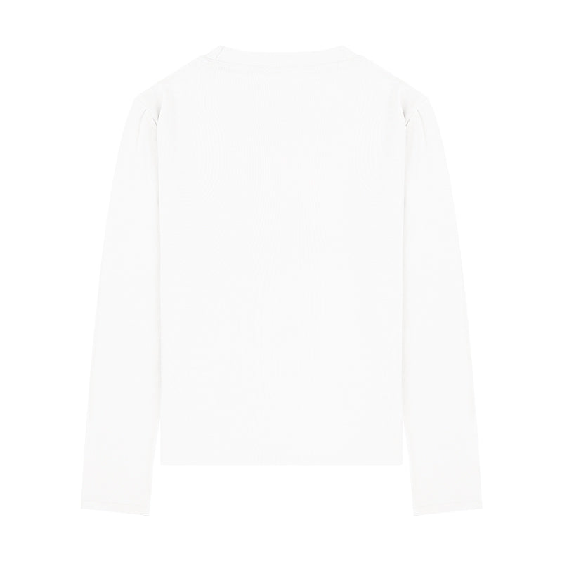 Kids Long Sleeve Solid Color Slim Fit T-Shirt