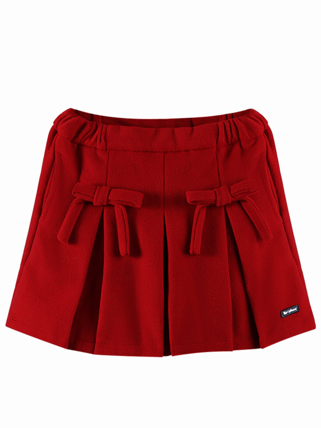 Girls Bow Pleated Skirt Shorts Casual School Outfit