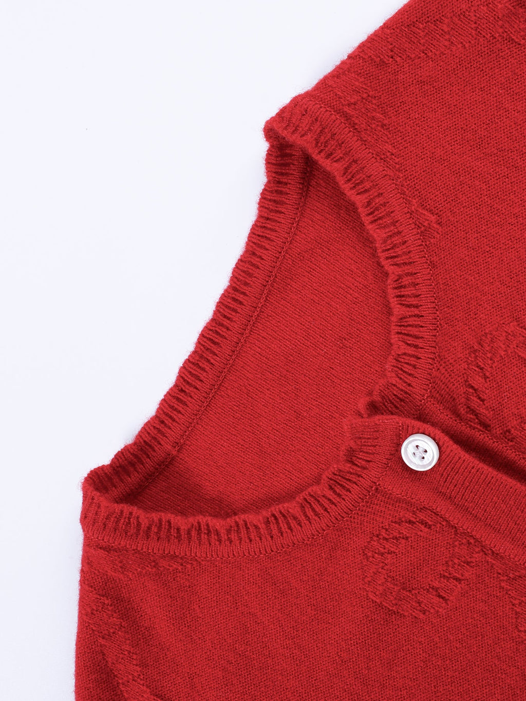 Girl's Solid Color Knit Cardigan Button Front Sweater