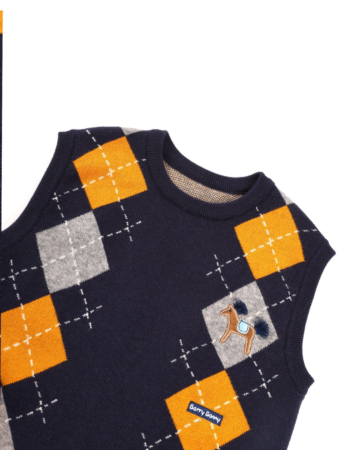 Girls Argyle Knit Dress Sleeveless Plaid Jumper Outfit
