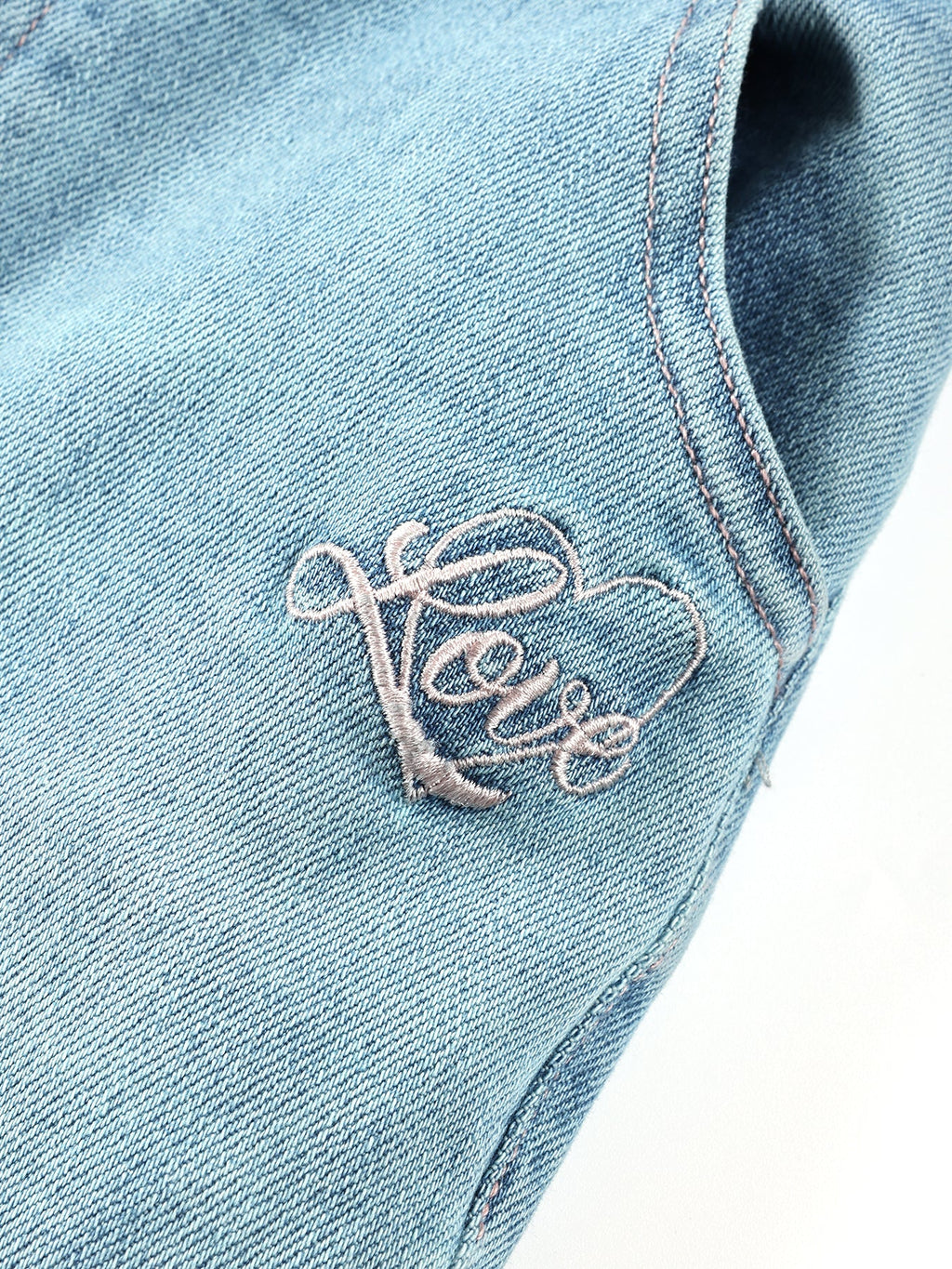 Embroidered High-Waisted Flare Jeans for Girls