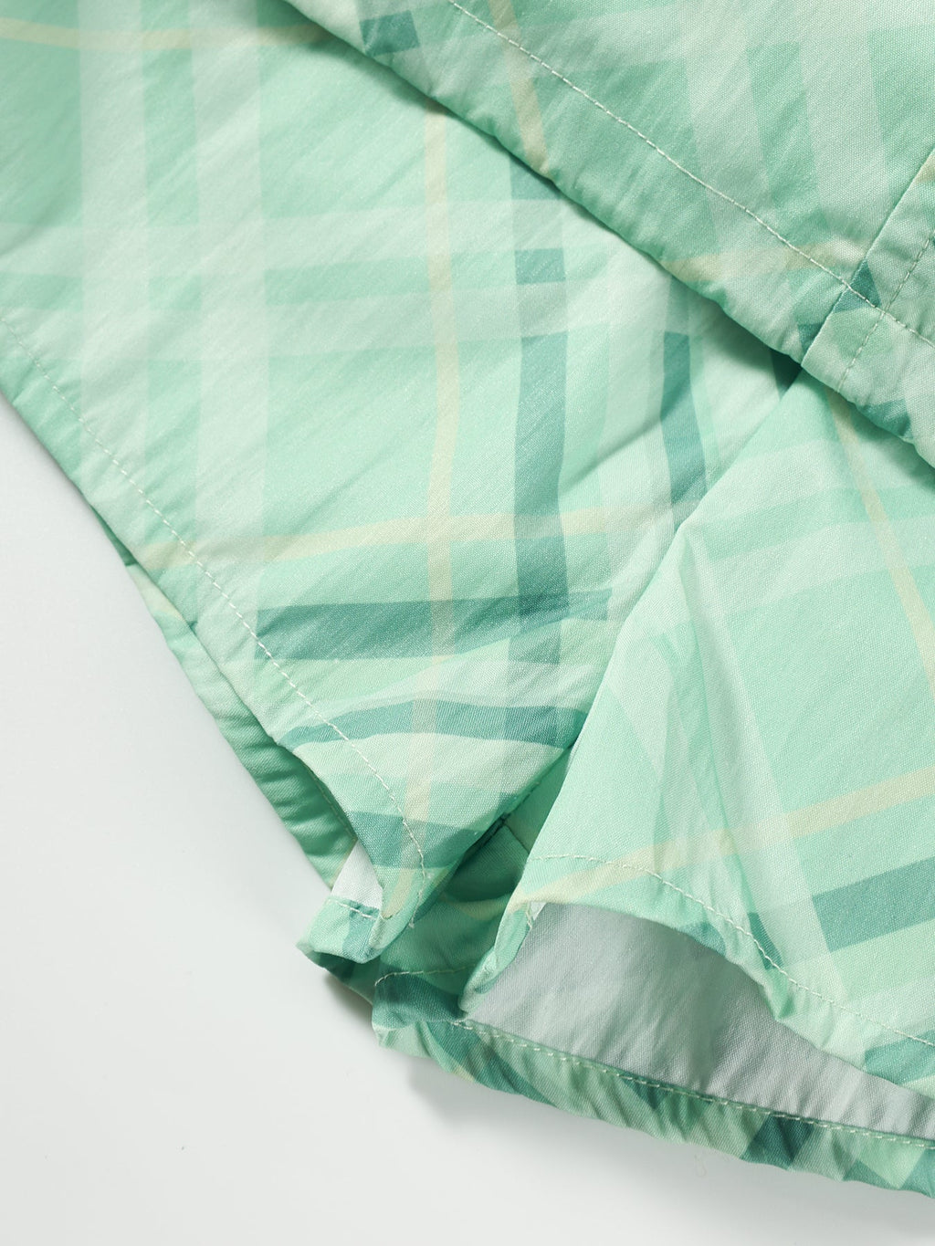 Girls Cargo Pocket Plaid Mini Skirt Green